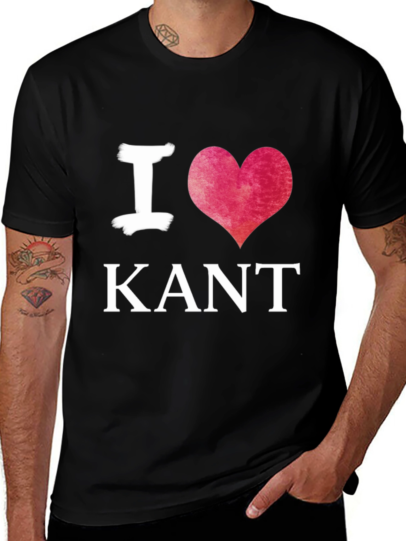 Variant 2 of I Heart Kant Black T-Shirt
