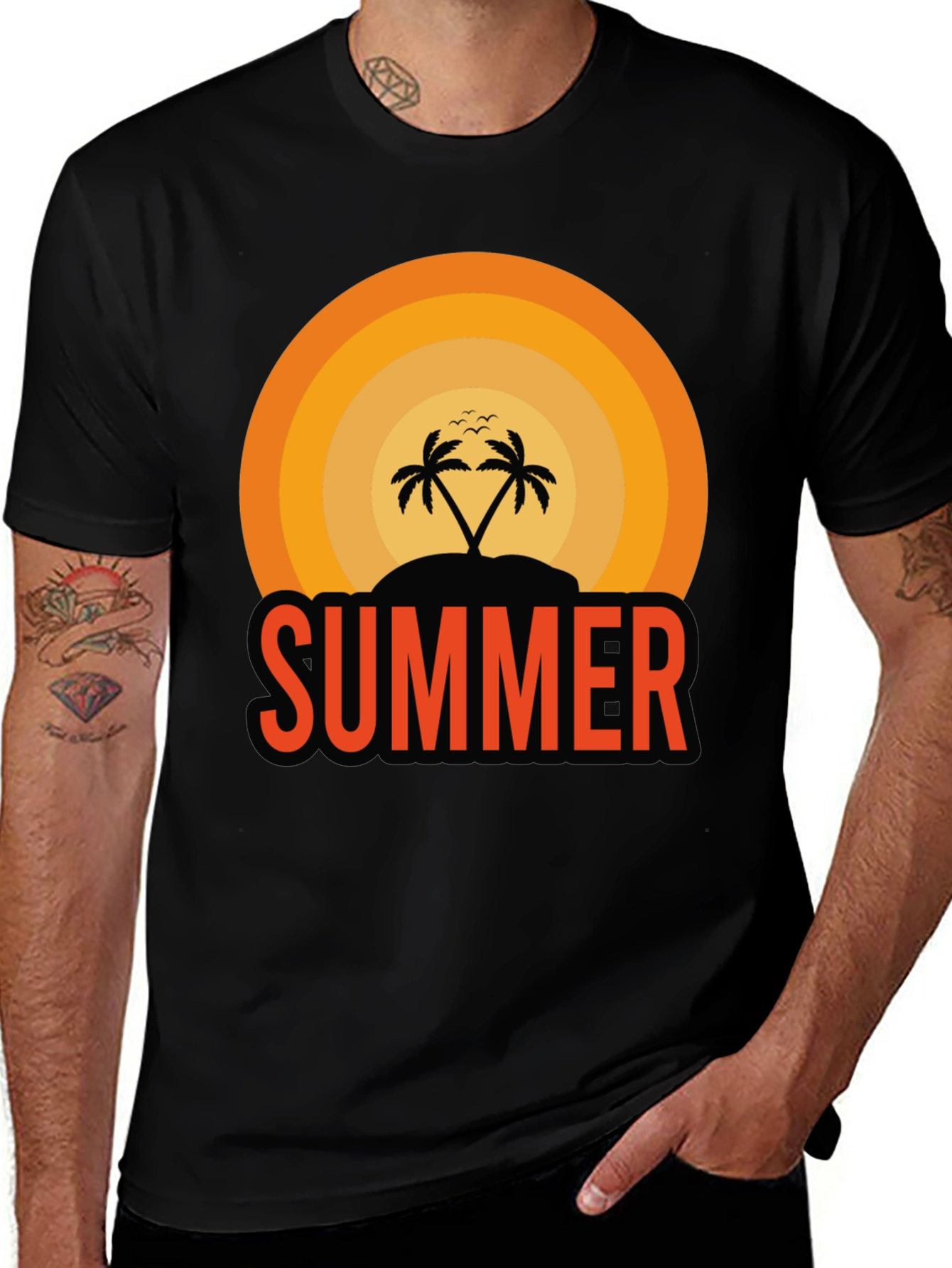 Variant 12 of Summer Palm Tree Graphic Tee