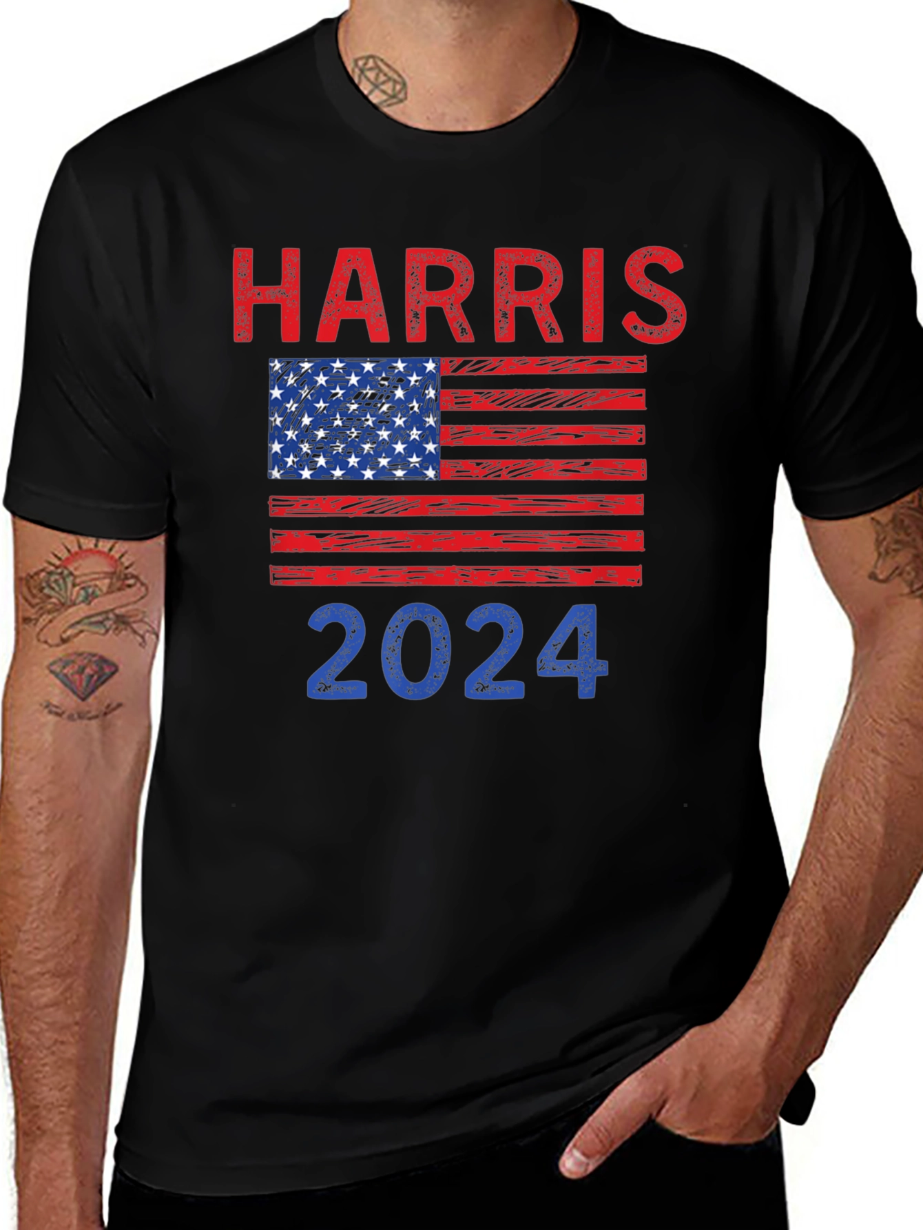 Harris 2024 USA Flag Graphic Tee