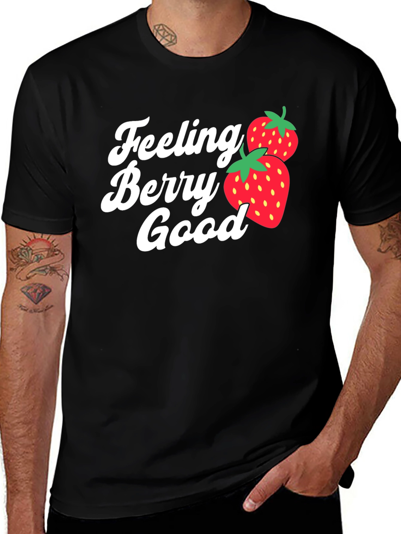 Variant 11 of Feeling Berry Good Black Graphic Tee