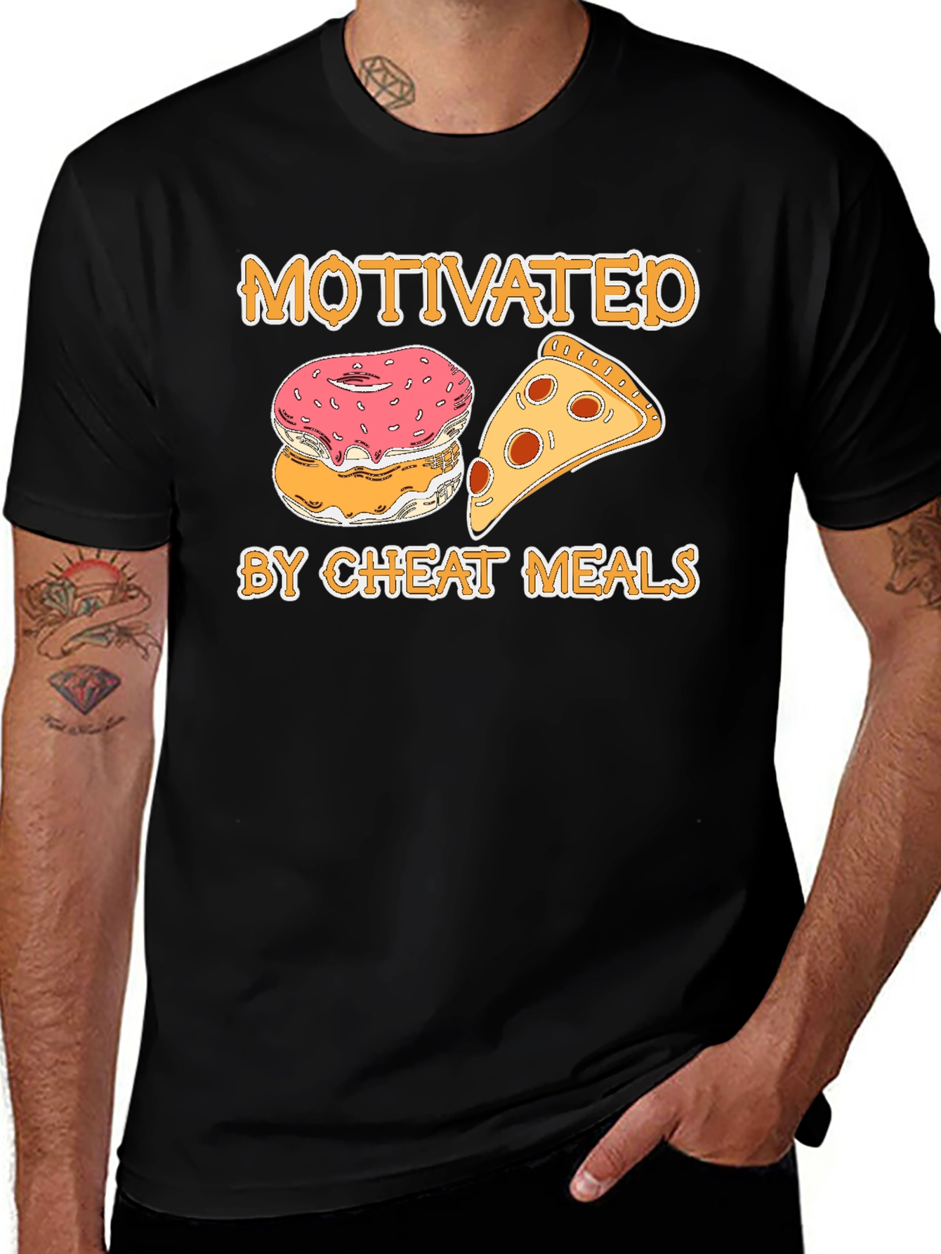 Variant 28 of Motivated by Cheat Meals T-Shirt