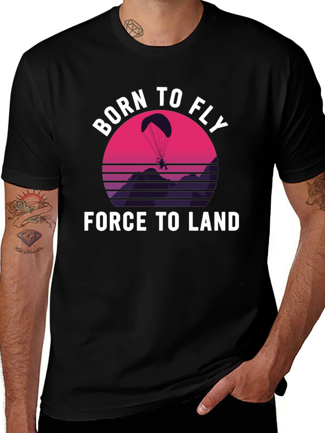 Born to Fly T-Shirt - Paragliding Adventure Tee