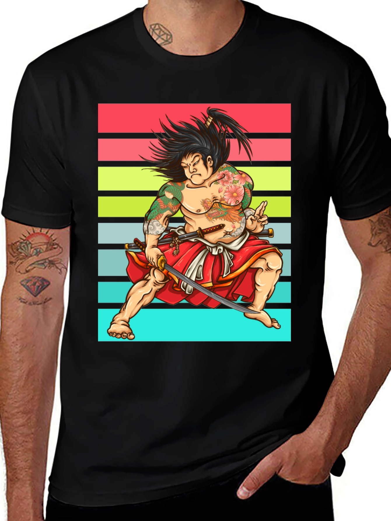 Variant 16 of Samurai Graphic T-Shirt - Japanese Art Tee