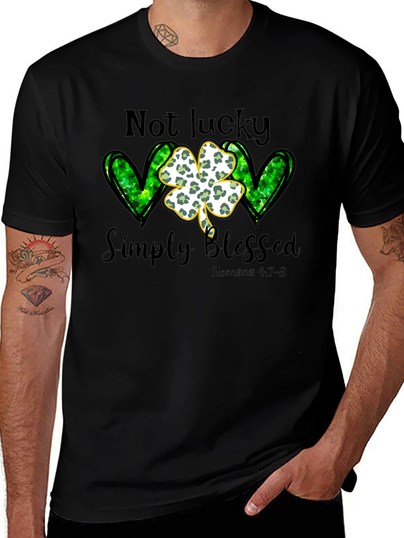 Variant 19 of Not Lucky, Simply Blessed Graphic T-Shirt