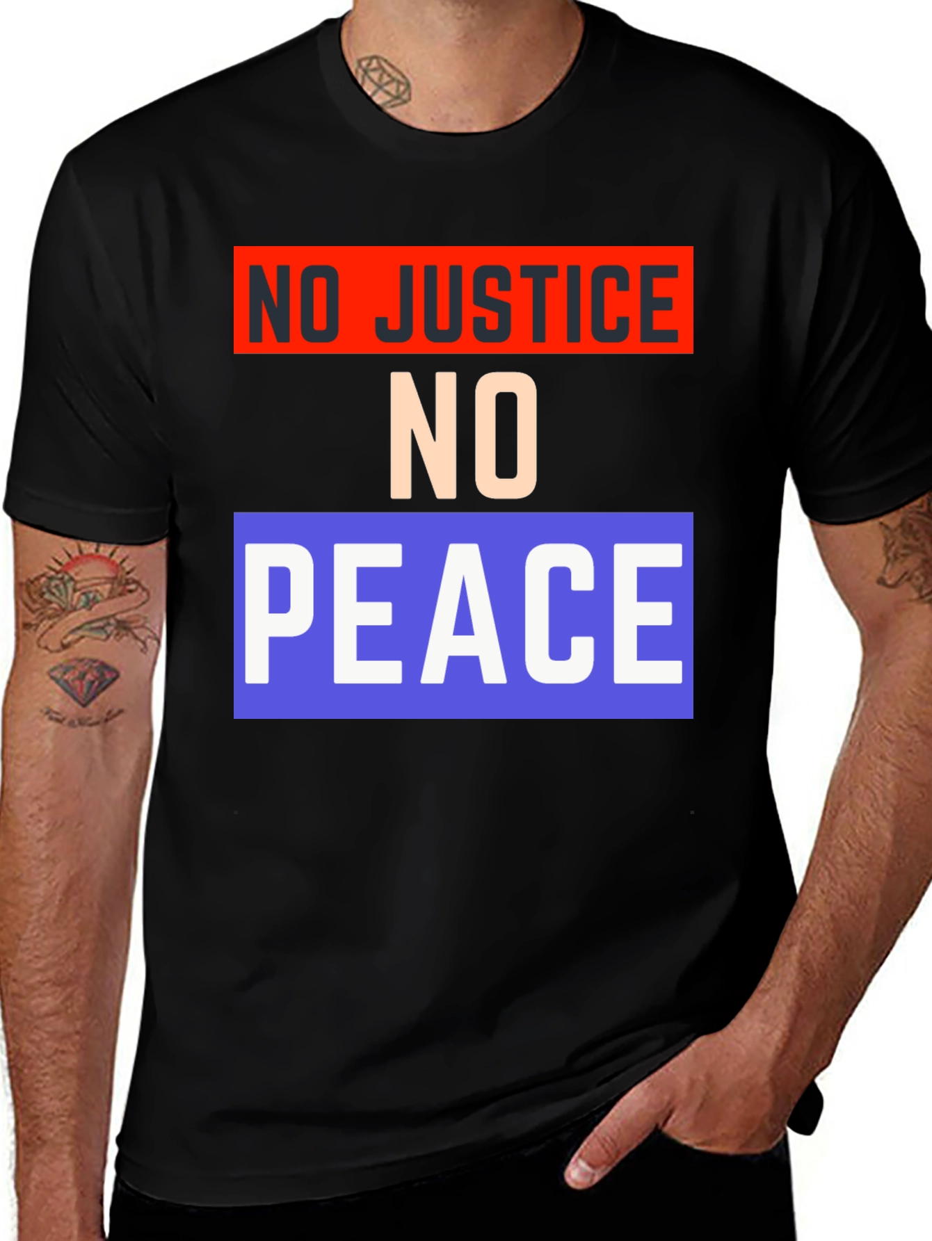 Variant 27 of No Justice No Peace Graphic T-Shirt