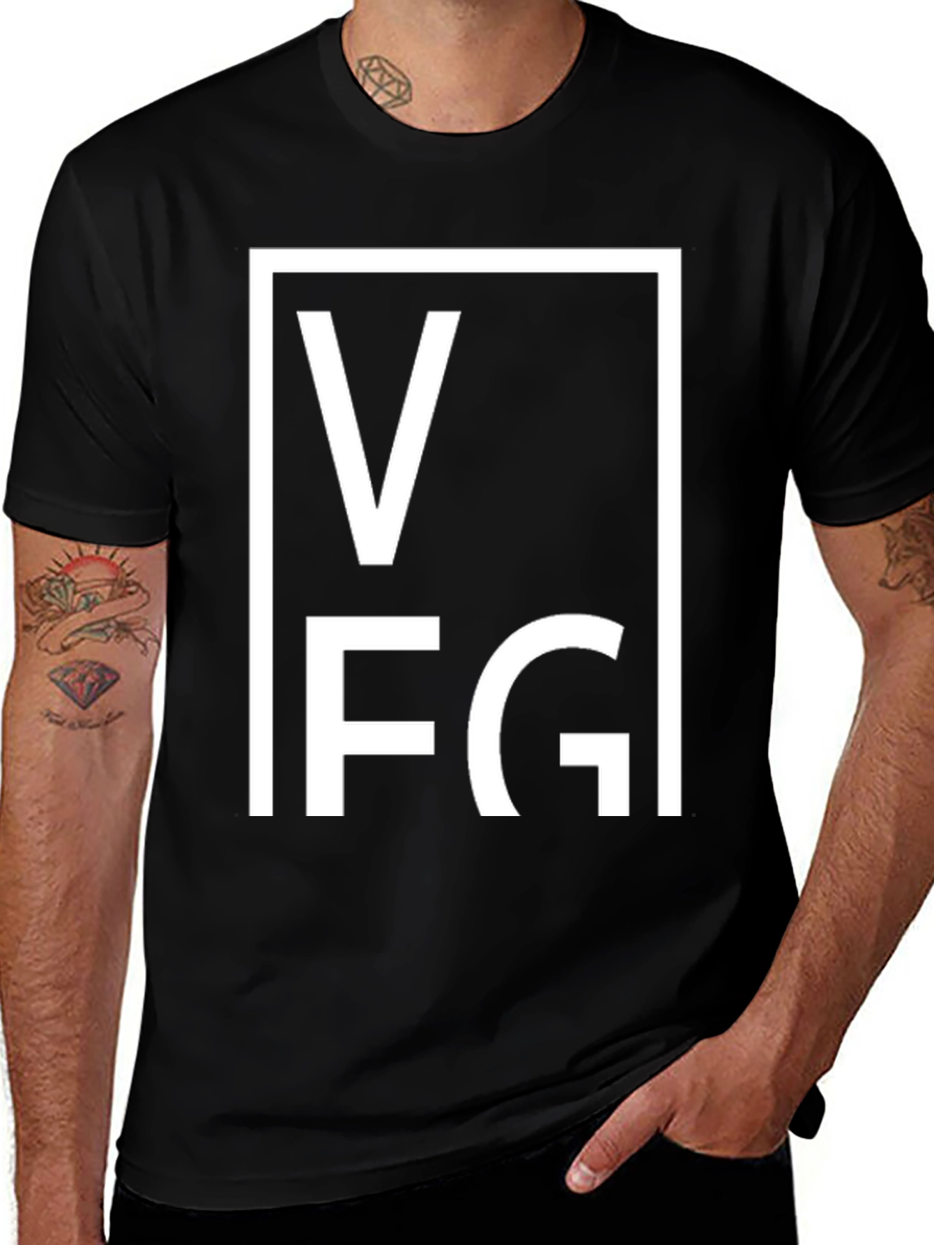 Variant 21 of Modern VFG Graphic Tee - Black Casual Cotton Shirt