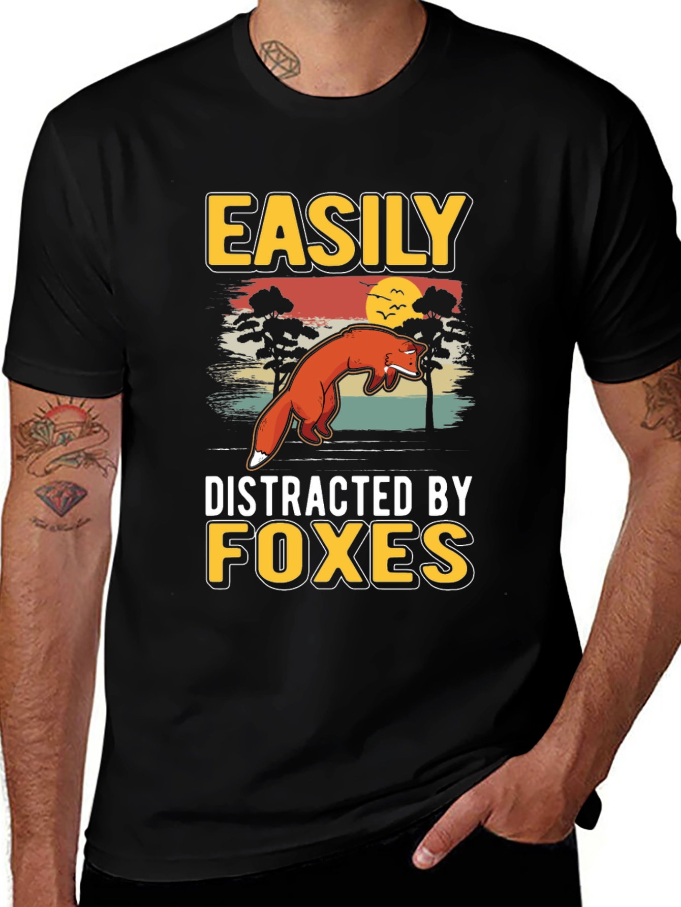 Variant 22 of Easily Distracted By Foxes Graphic Tee