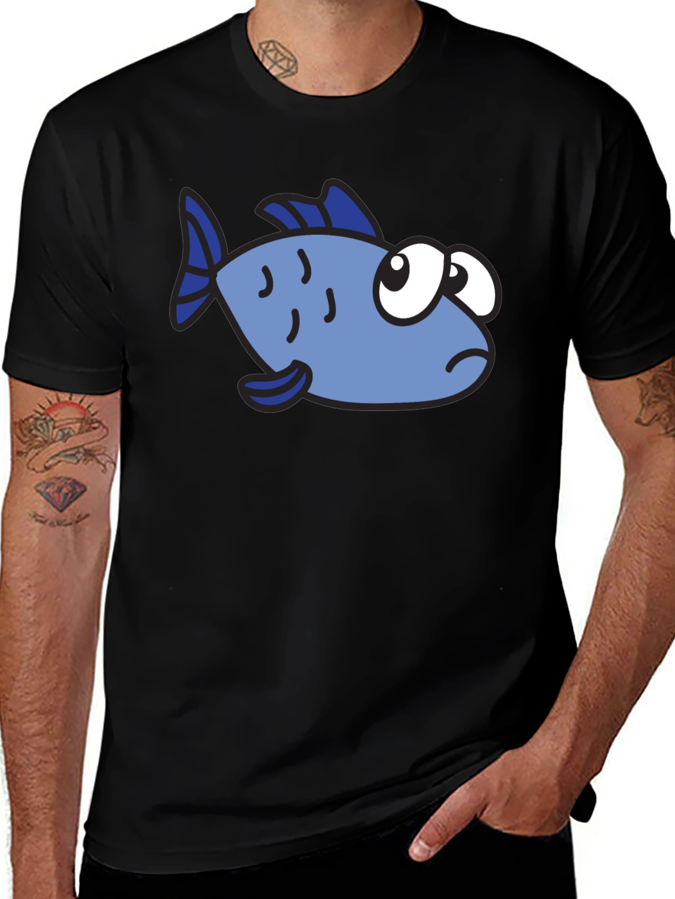 Variant 15 of Cartoon Fish Graphic T-Shirt