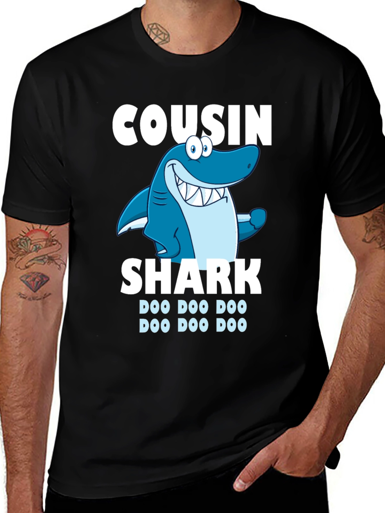 Variant 27 of Cousin Shark T-Shirt - Doo Doo Doo Funny Family Tee