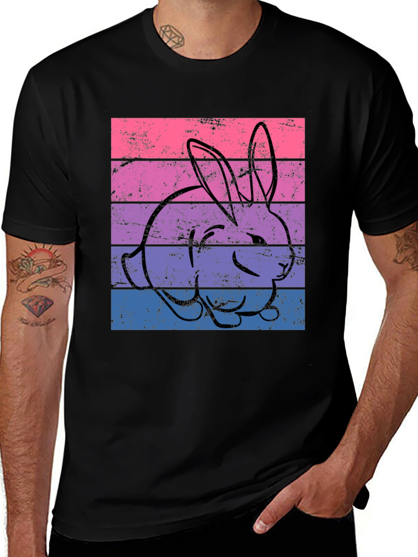 Variant 23 of Retro Rabbit Graphic Tee
