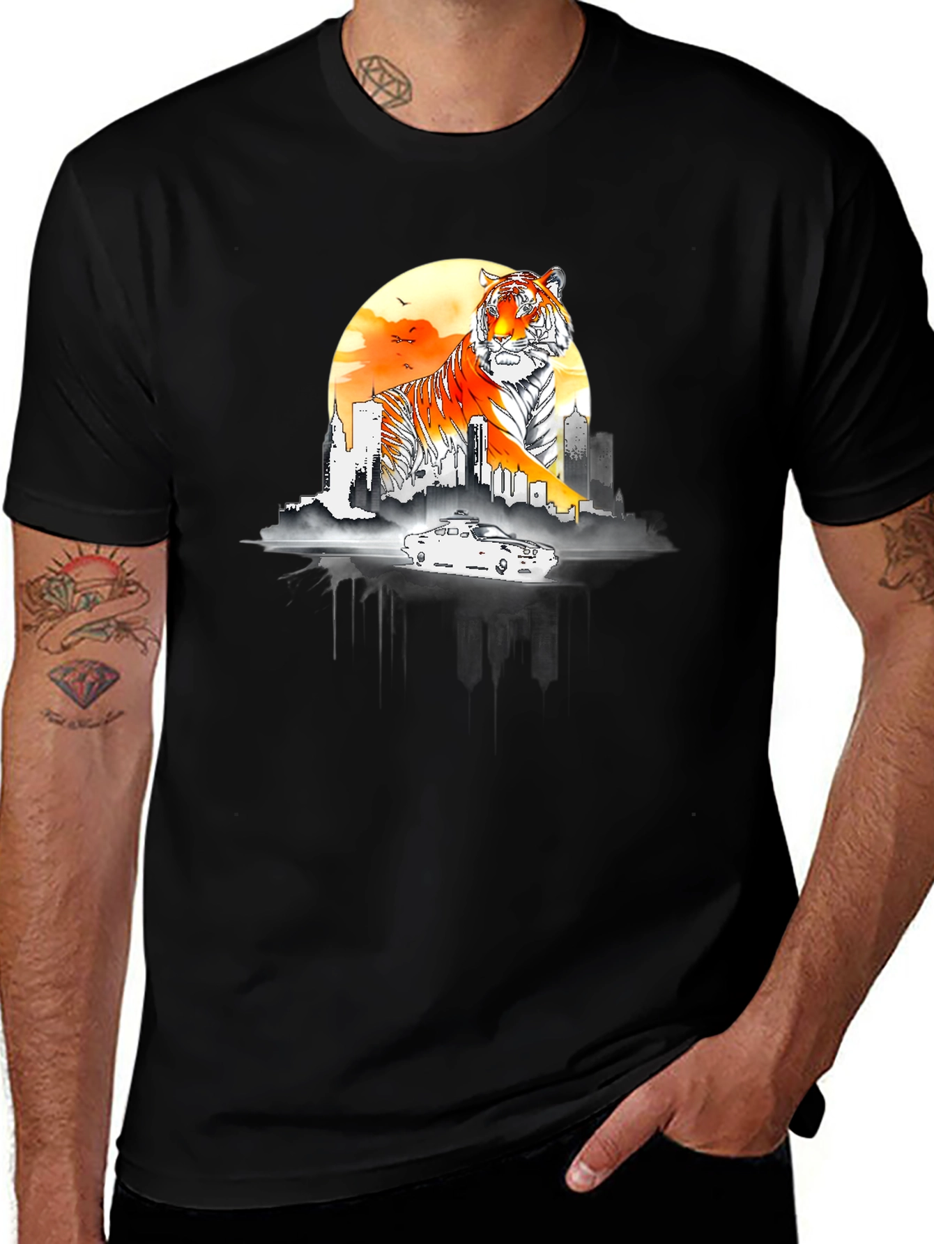 Variant 15 of Tiger Cityscape T-Shirt