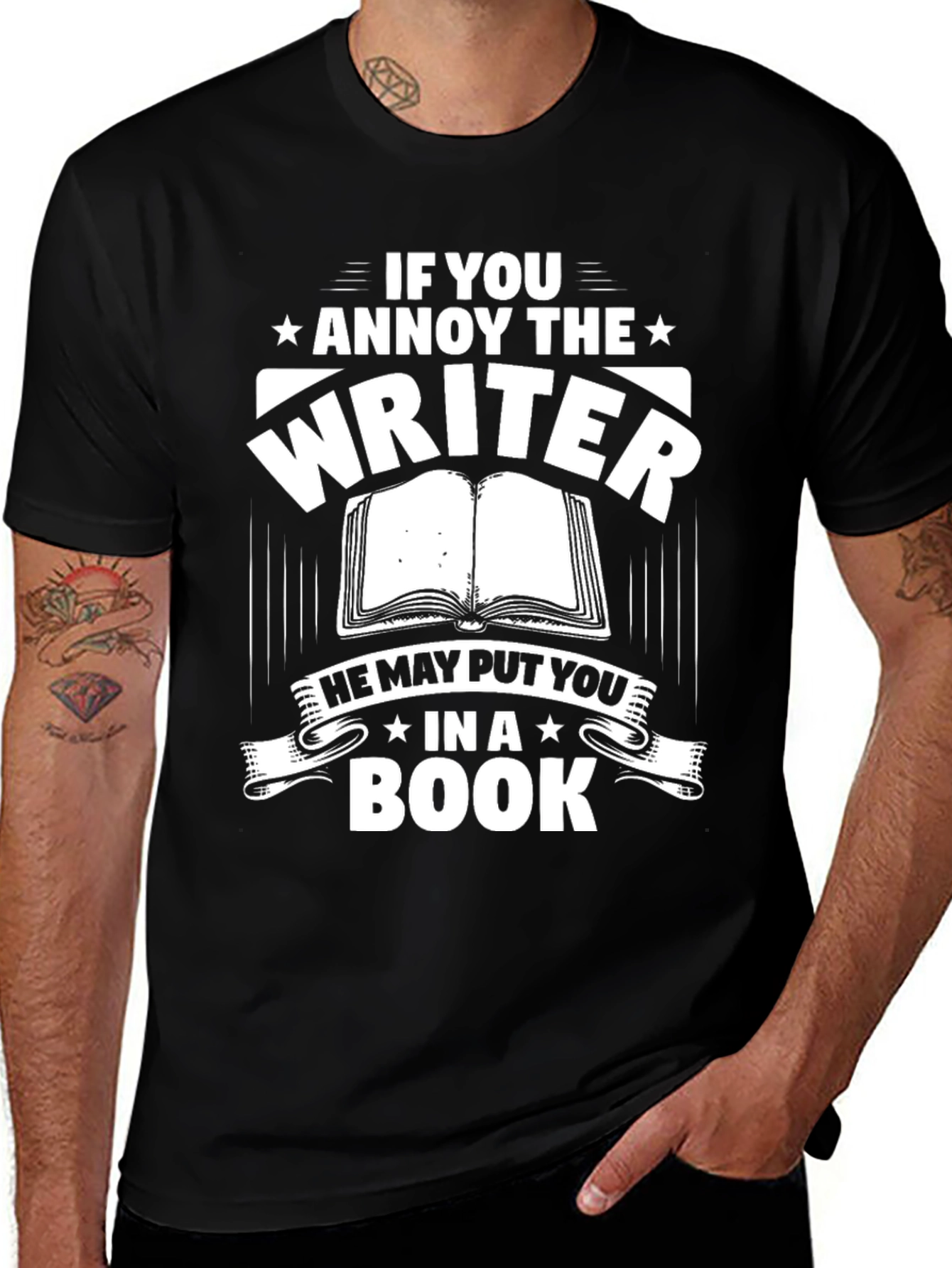 Variant 3 of Annoy The Writer Graphic T-Shirt