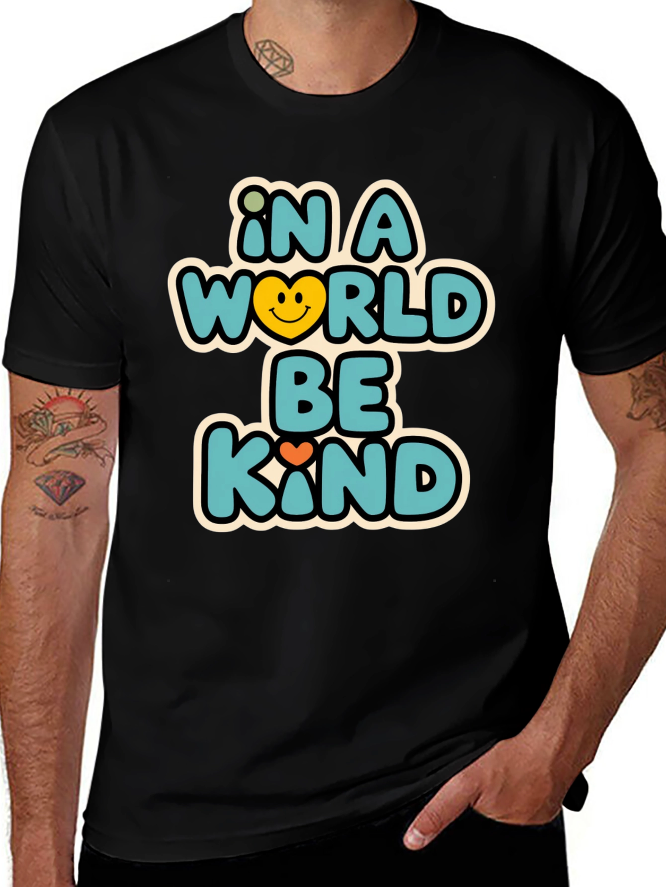 Variant 16 of In A World Be Kind Graphic T-Shirt