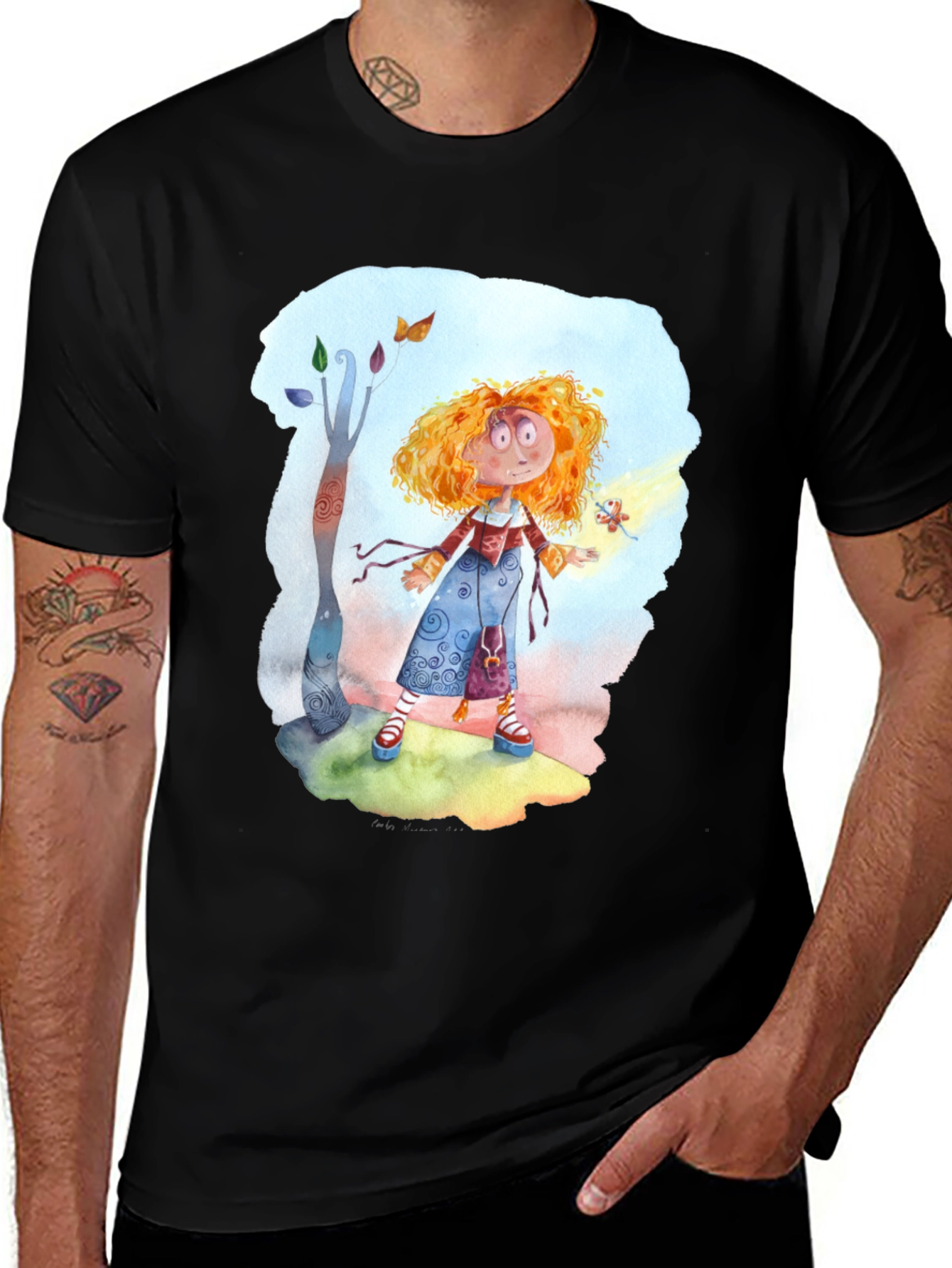 Variant 16 of Whimsical Character Graphic Tee - Unique Print
