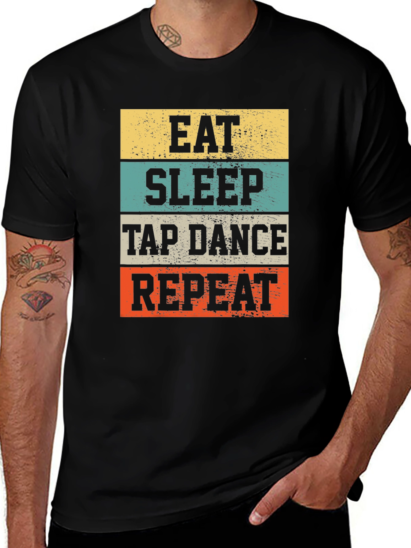 Variant 7 of Eat Sleep Tap Dance Repeat Graphic Tee