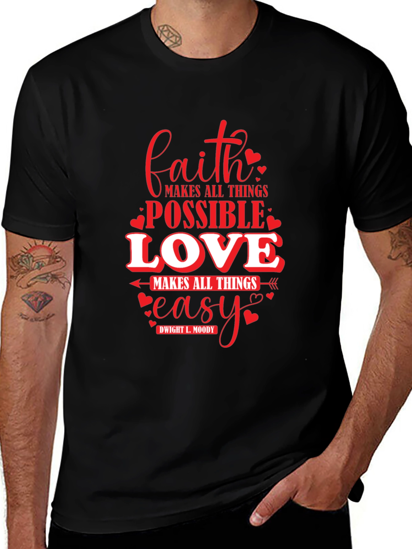Variant 16 of Faith Love T-Shirt - Inspirational Tee