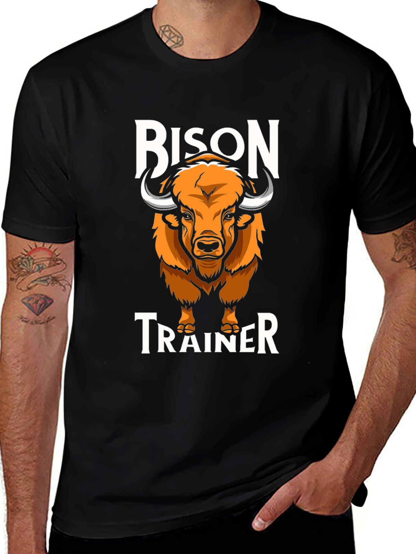 Bison Trainer Graphic Tee - Animal Lover T-Shirt