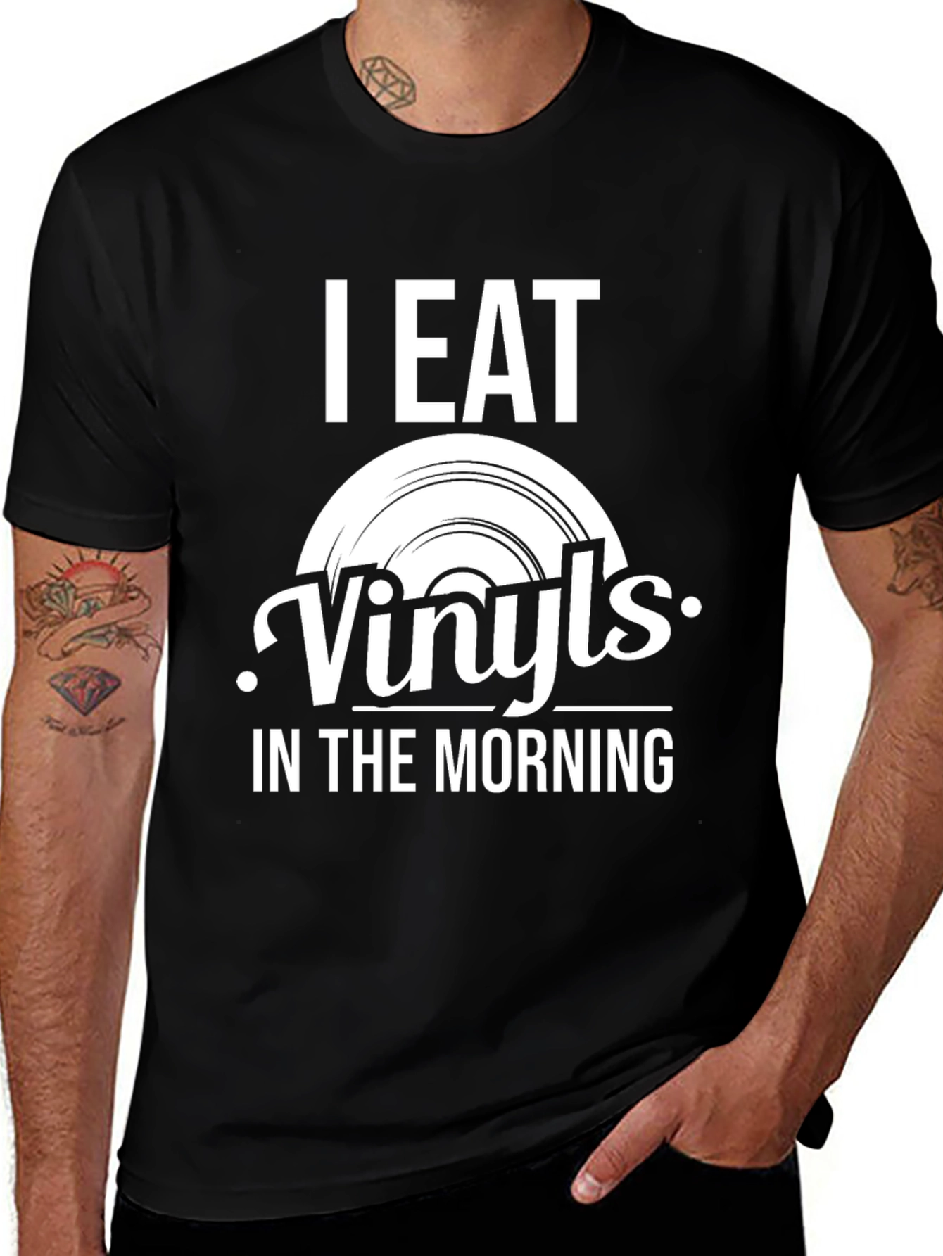 Variant 24 of I Eat Vinyls in The Morning Graphic T-Shirt