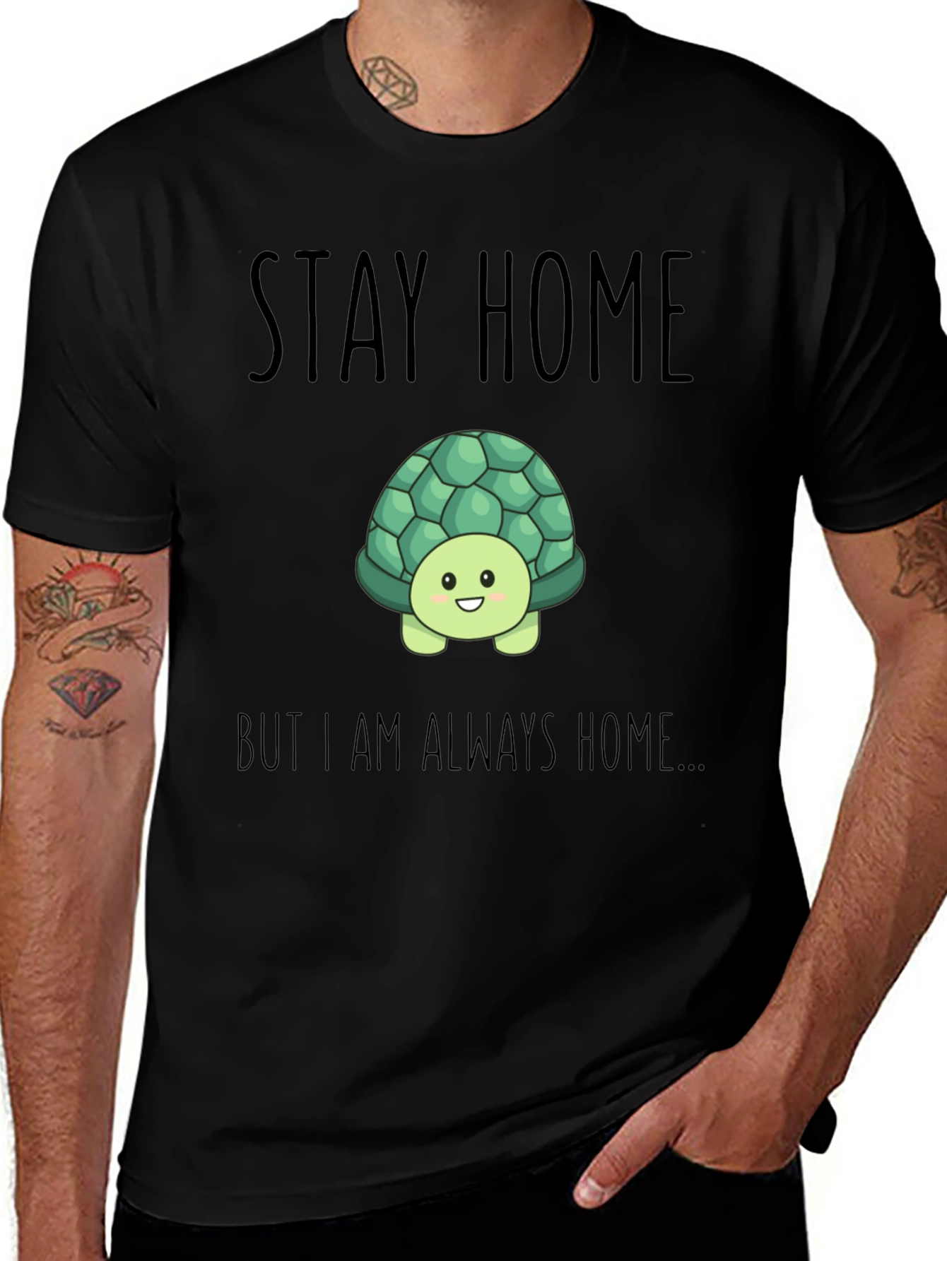Variant 29 of Stay Home Turtle Graphic Tee
