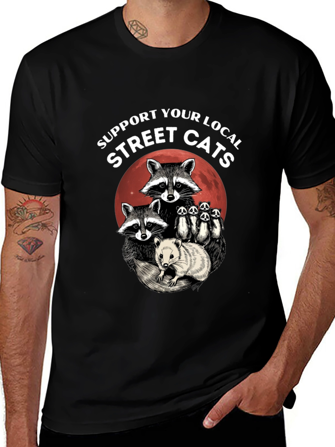Variant 4 of Support Your Local Street Cats T-Shirt