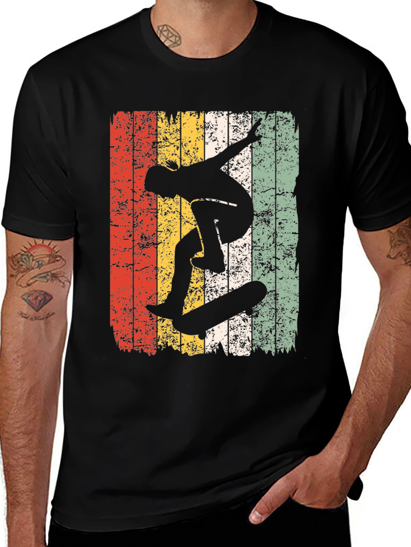 Variant 11 of Retro Skateboarder Graphic Tee - Vintage Style