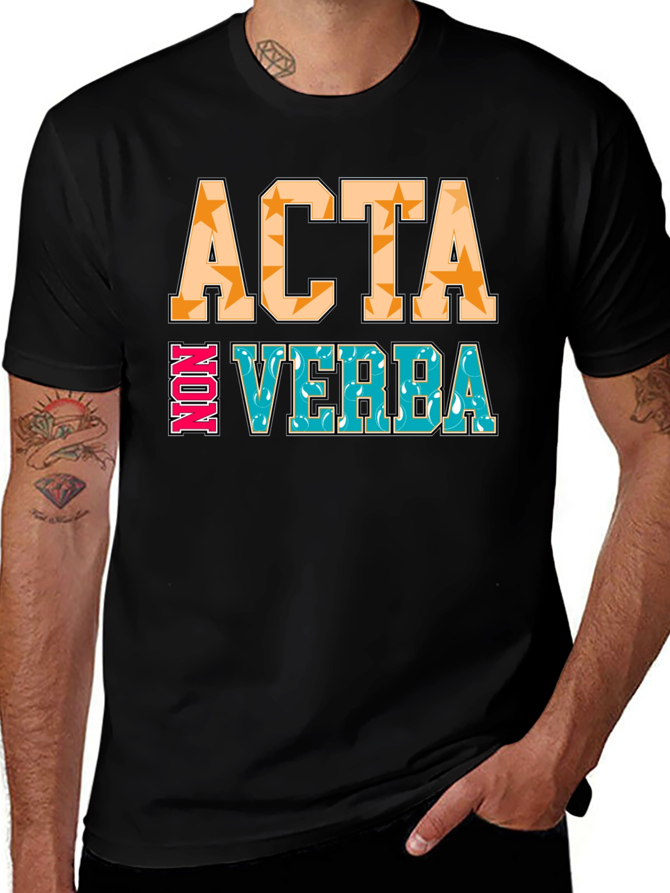 Variant 6 of Acta Non Verba Graphic Tee - Action Over Words