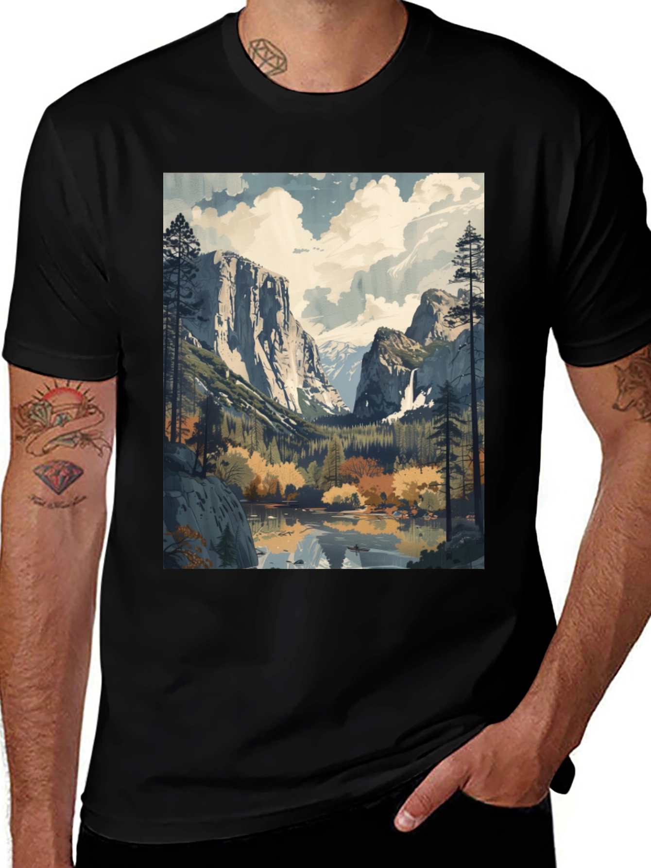 Variant 23 of Yosemite Valley Landscape Graphic Tee