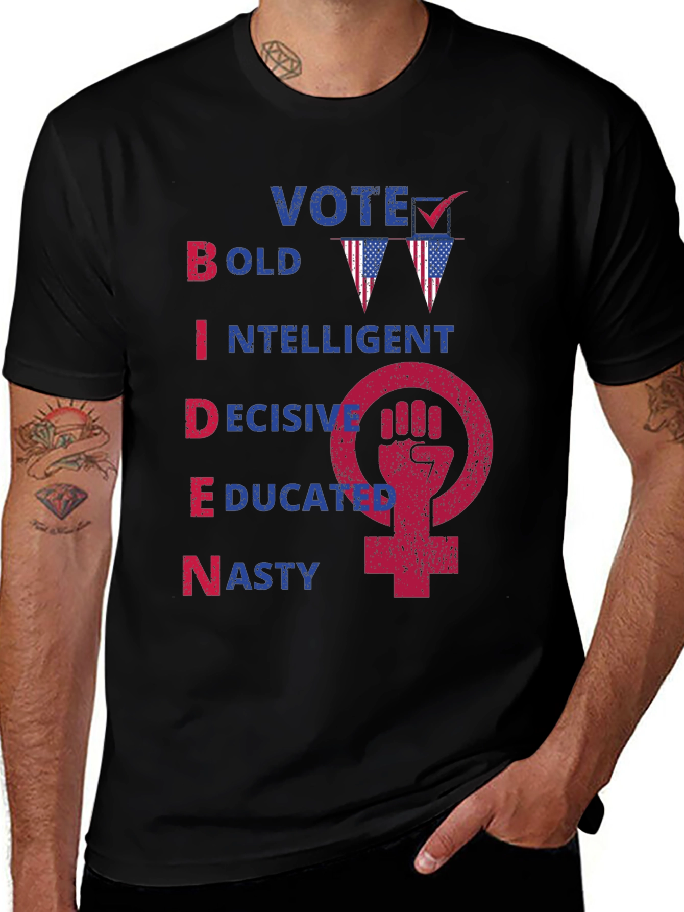 Biden Acronym Graphic Print T-Shirt