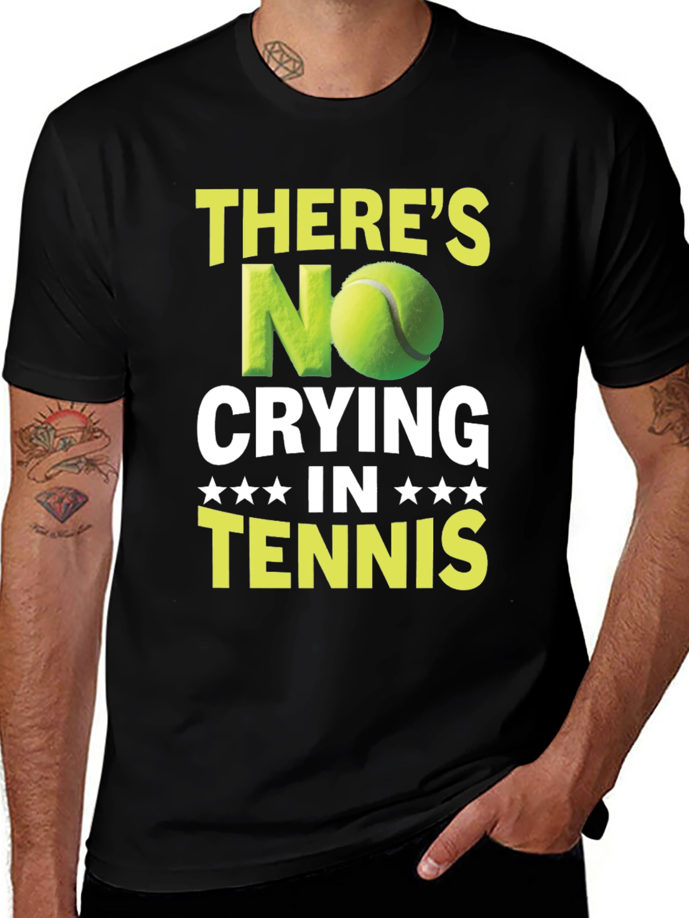 Variant 29 of Funny Tennis T-Shirt - No Crying In Tennis