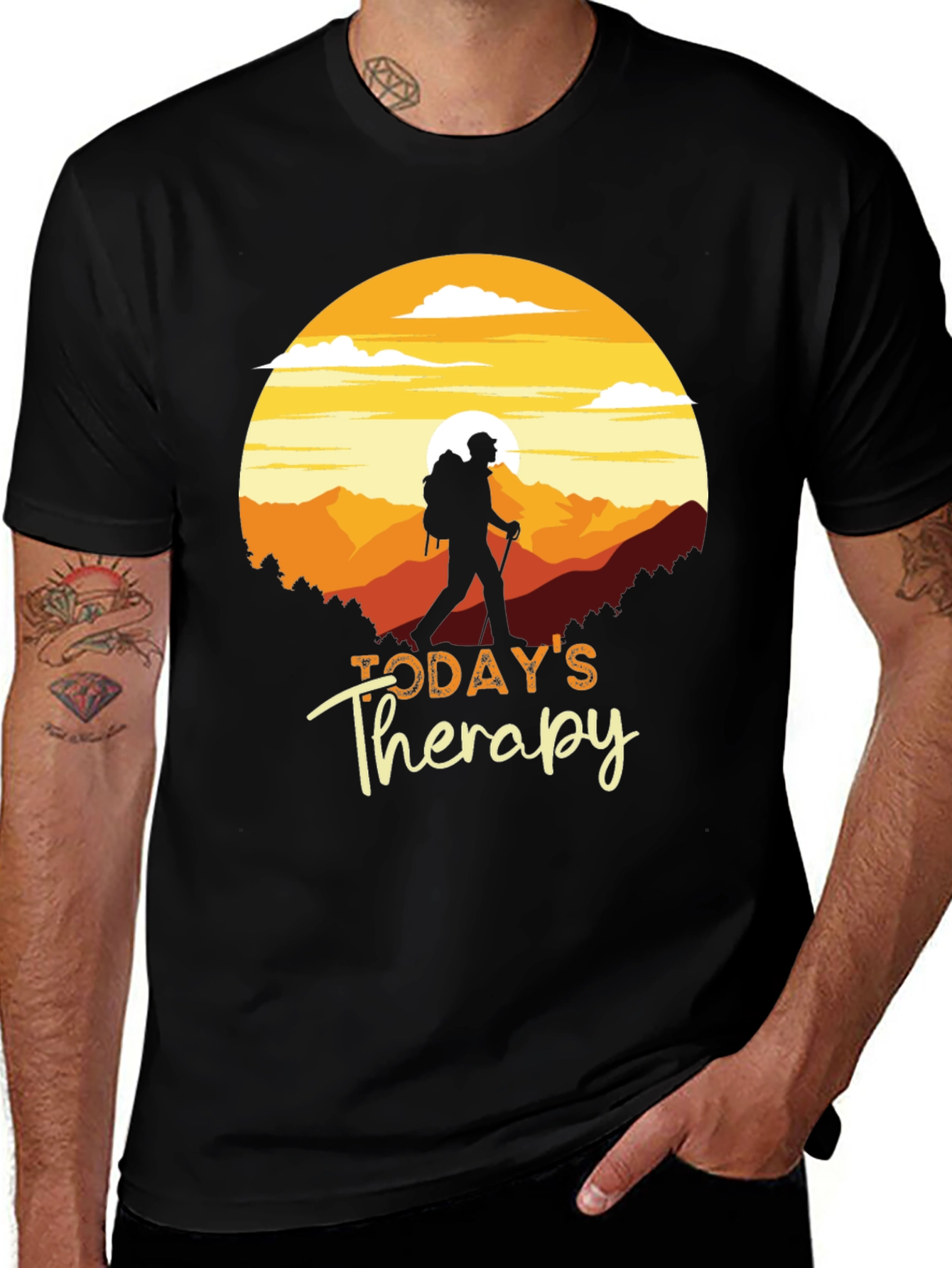 Variant 21 of Today's Therapy Hiking Graphic Tee