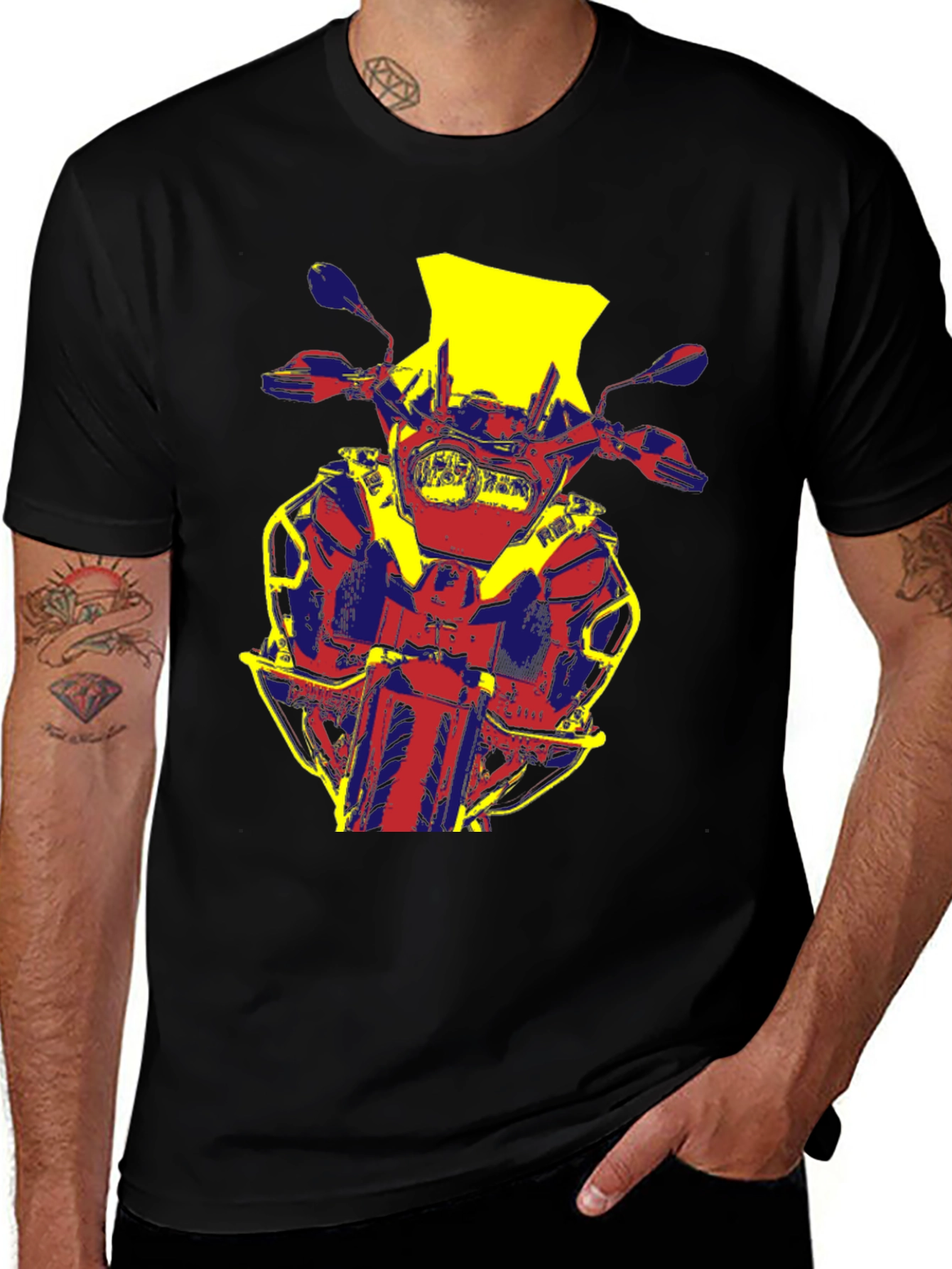 Variant 11 of Motorcycle Graphic T-Shirt - Bold Design