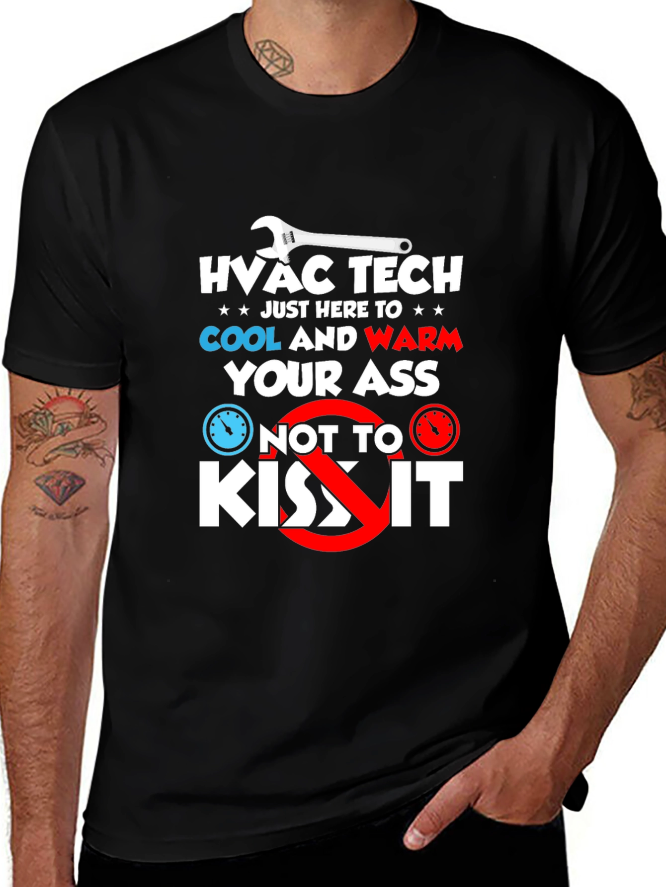 HVAC Tech Cool & Warm Your Ass T-Shirt