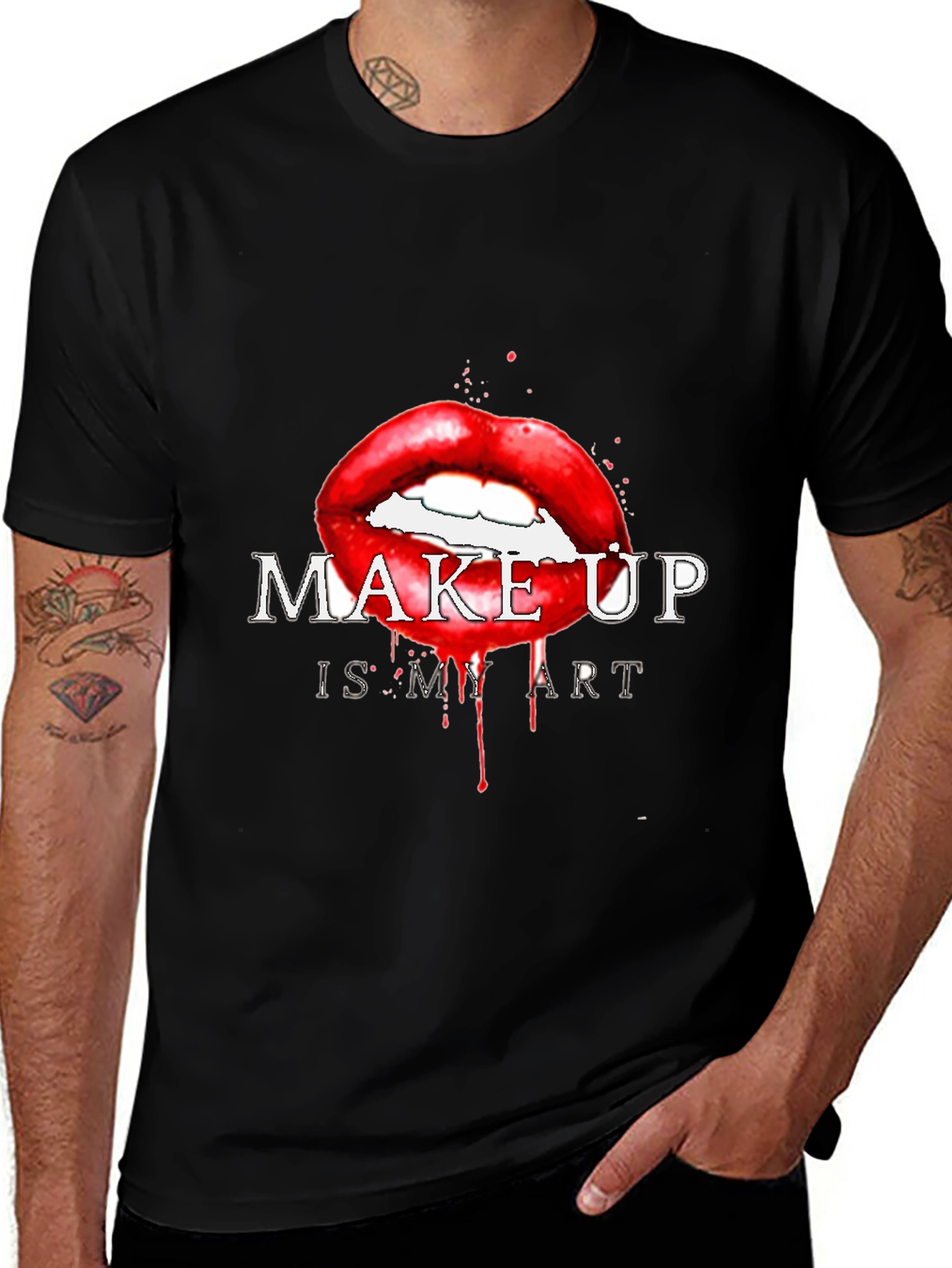 Variant 12 of Makeup Art T-Shirt - Artistic Expression