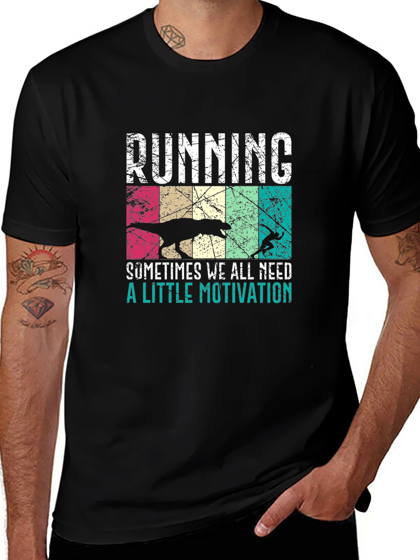 Variant 20 of Running Dinosaur Motivation T-Shirt