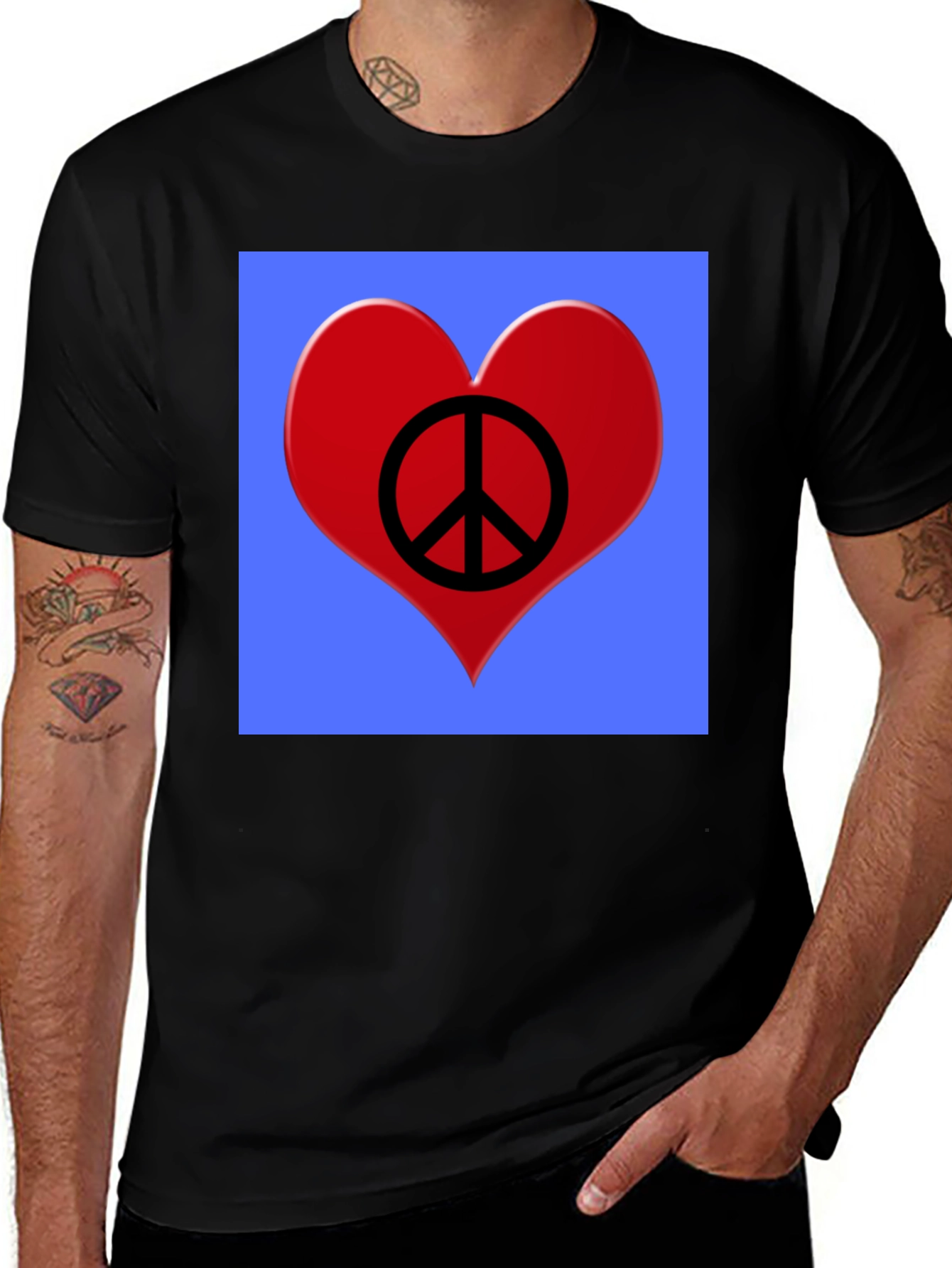 Variant 24 of Peace Heart Graphic T-Shirt