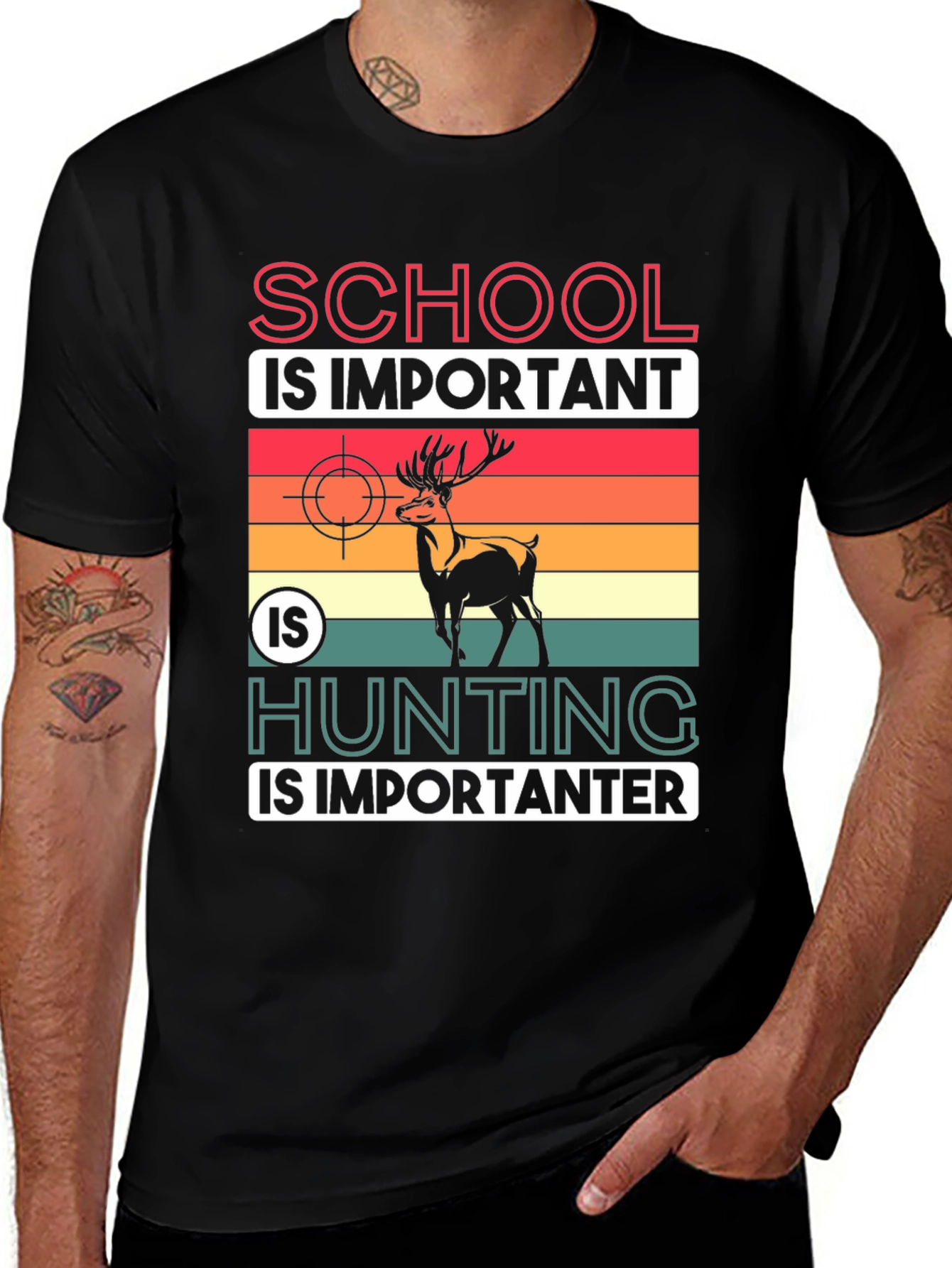 Variant 19 of School Important Hunting Importanter T-Shirt