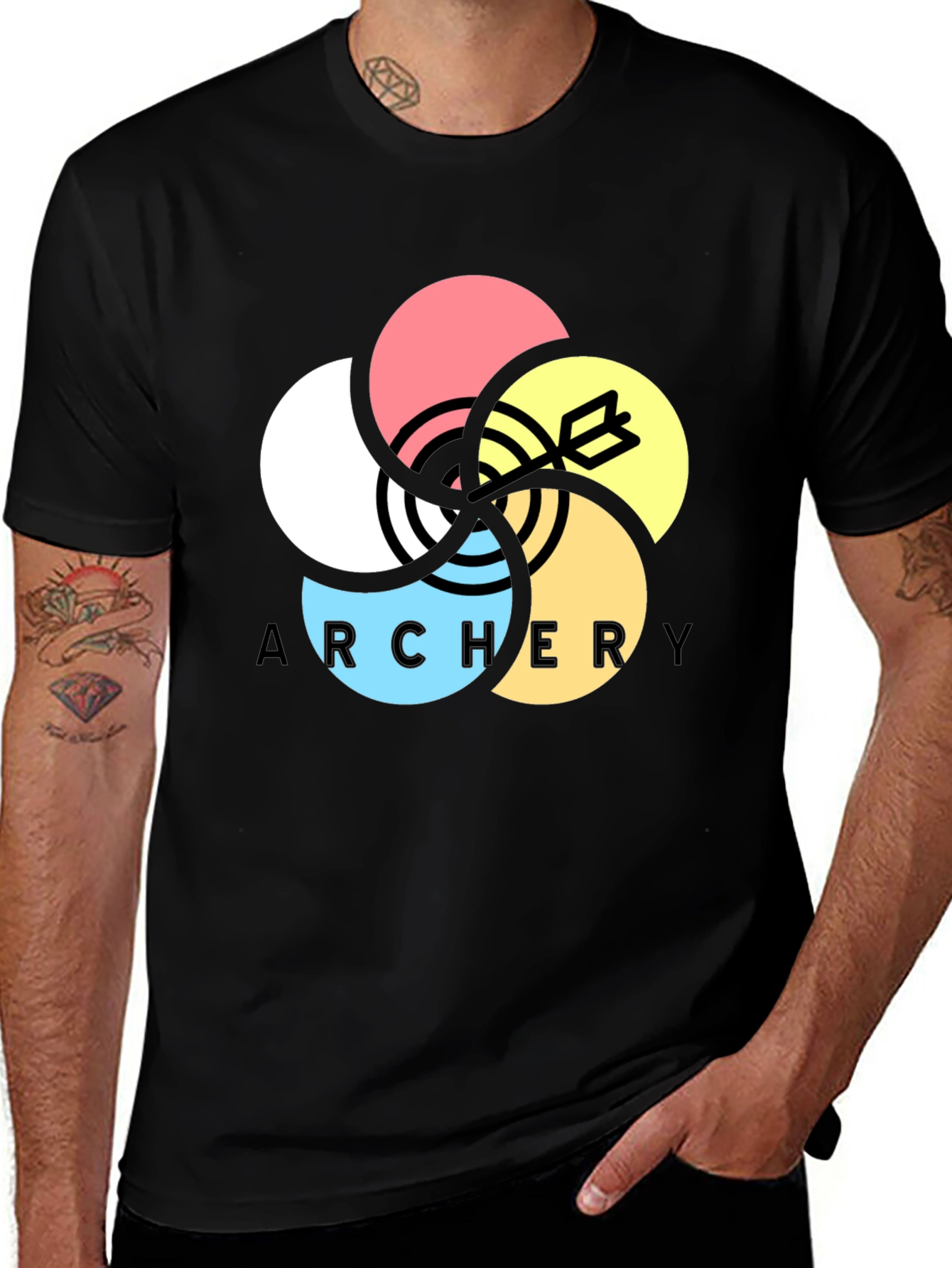 Variant 10 of Archery Target T-Shirt - Unique Colorful Design