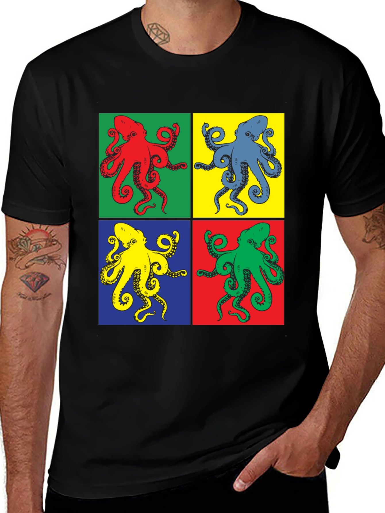 Variant 29 of Octopus Pop Art Graphic T-Shirt