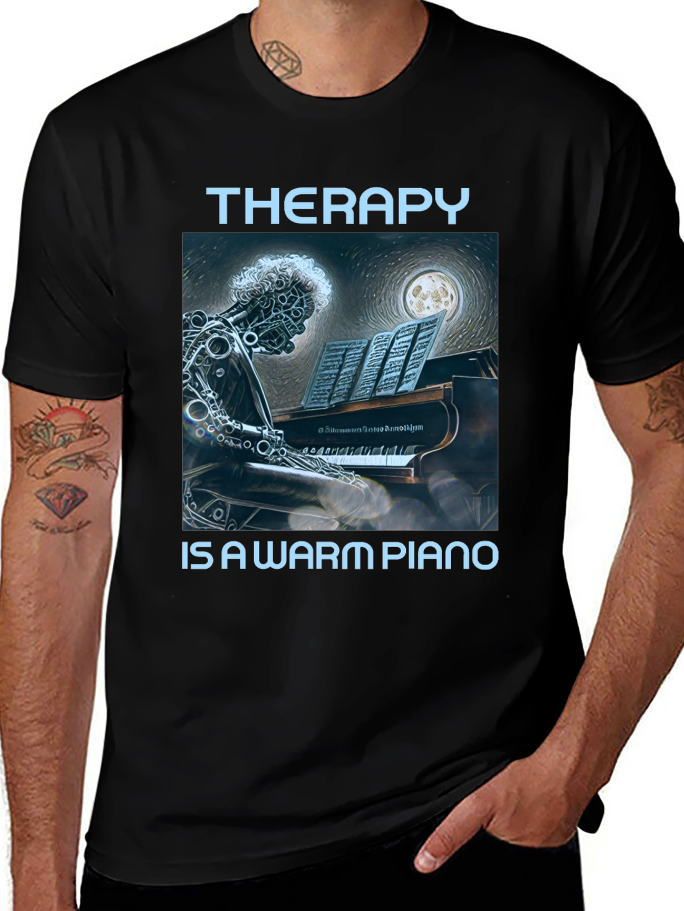 Variant 30 of Therapy Warm Piano T-Shirt - Unique Design