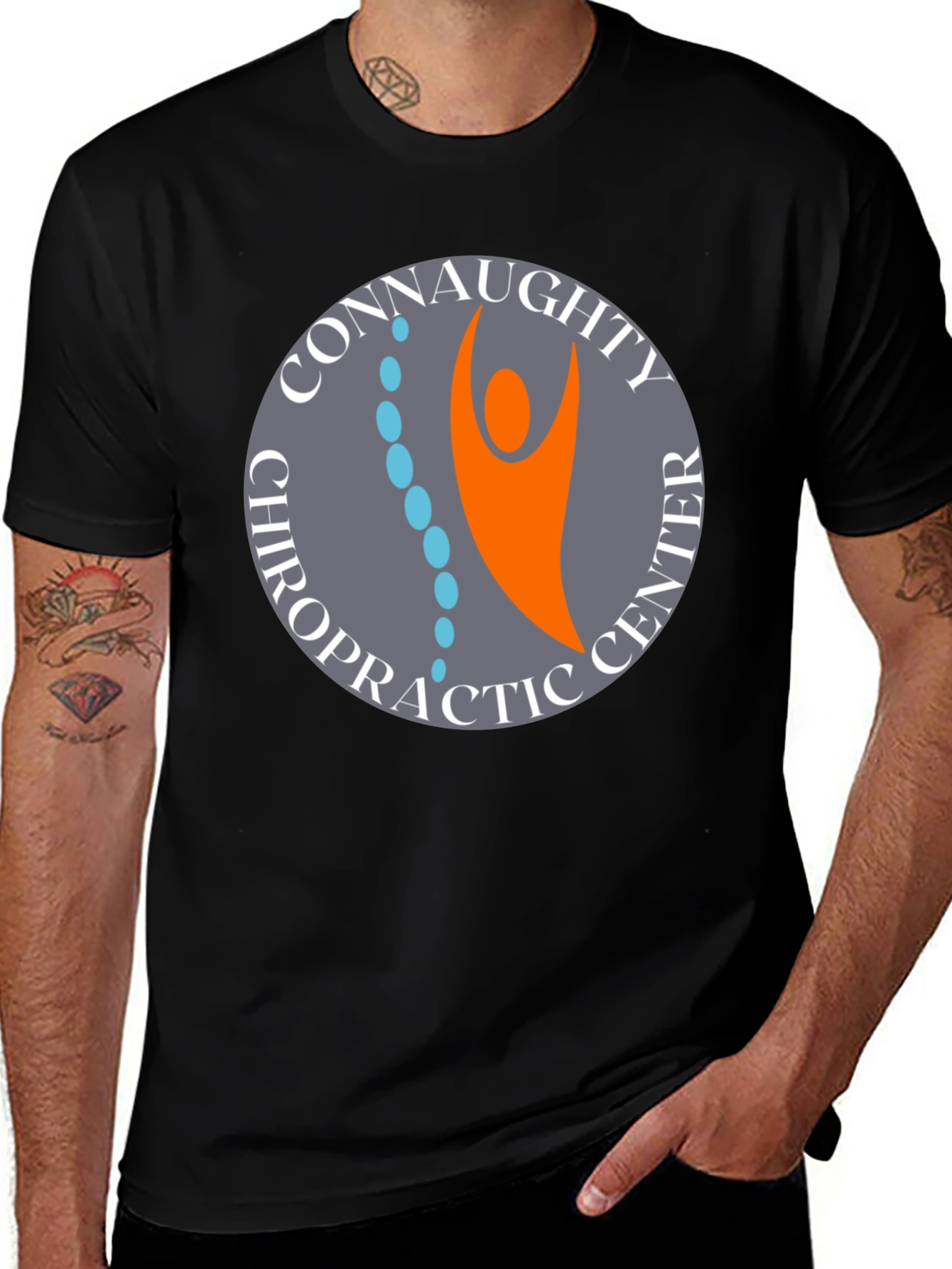 Connaughty Chiropractic Center Black T-Shirt