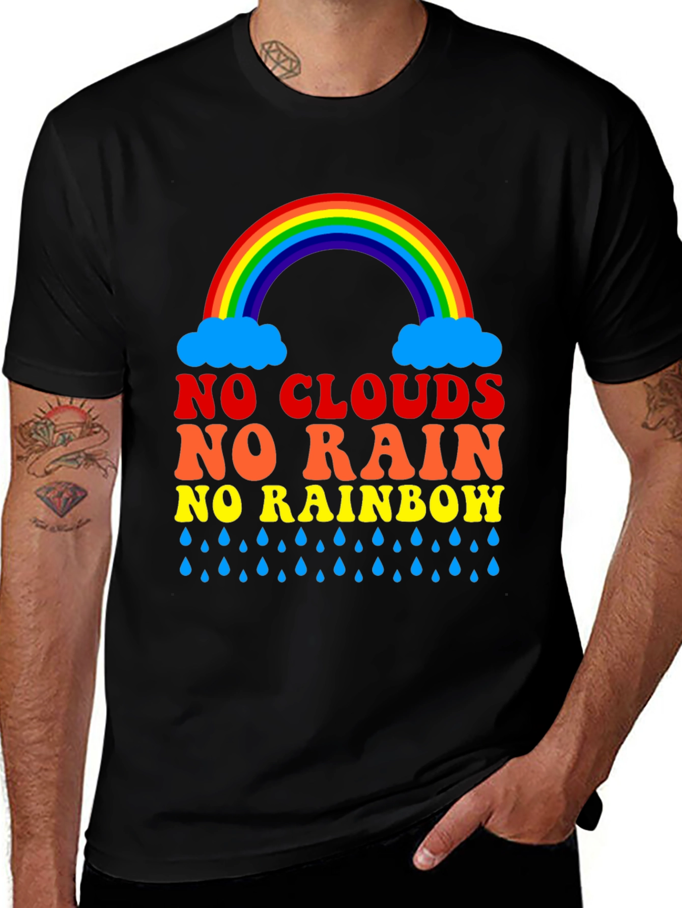 No Clouds No Rain Rainbow T-Shirt