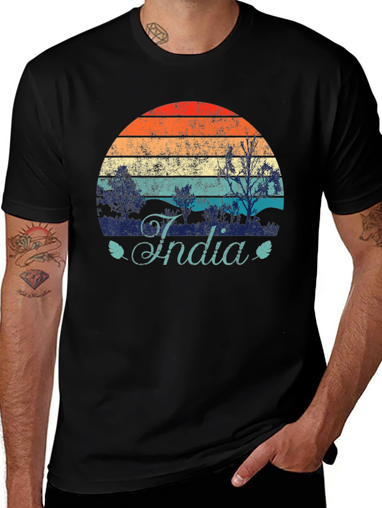 Variant 6 of Vintage India Sunset Graphic T-Shirt