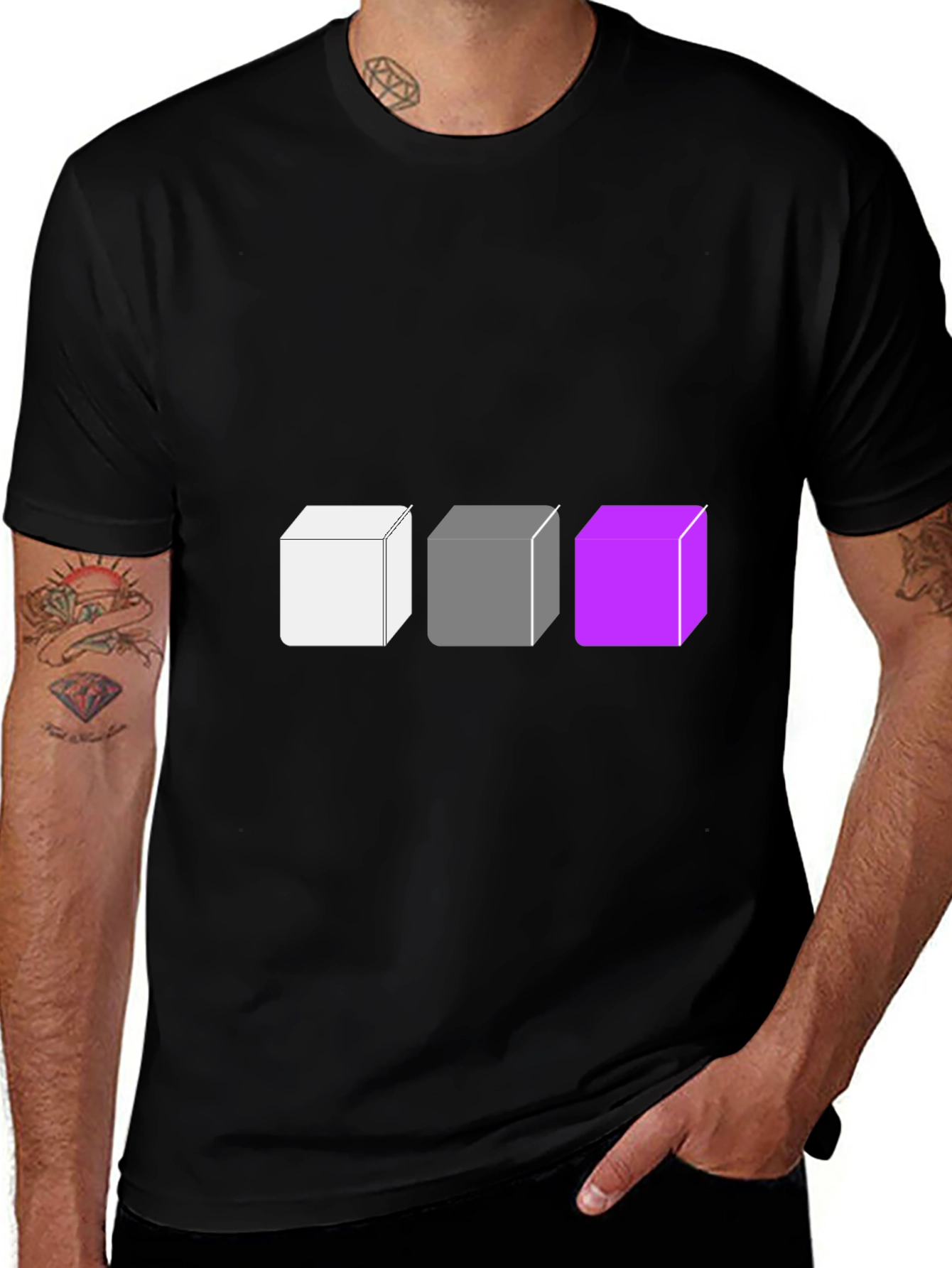 Variant 16 of Abstract Cube Graphic Tee - Modern Style