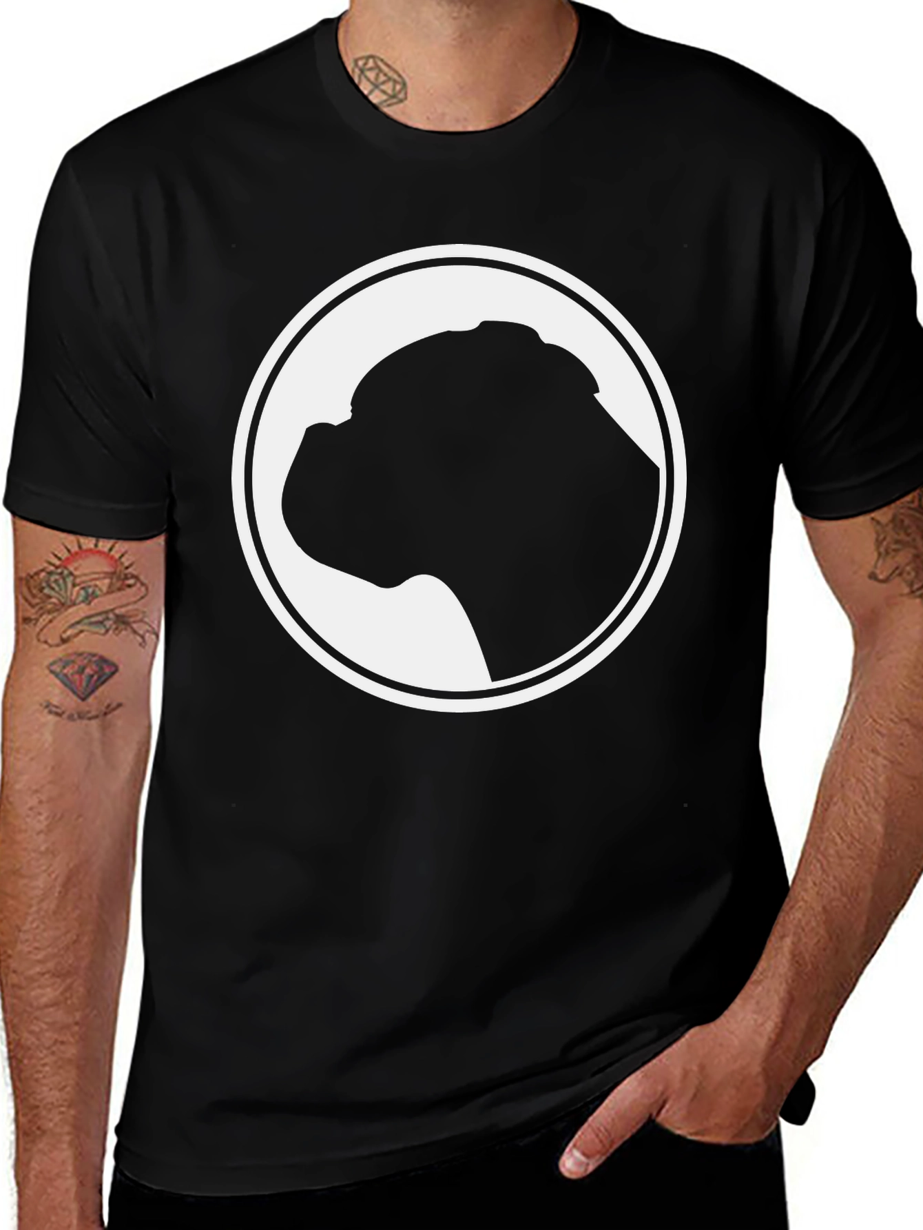 Dog Breed Silhouette T-Shirt - Black