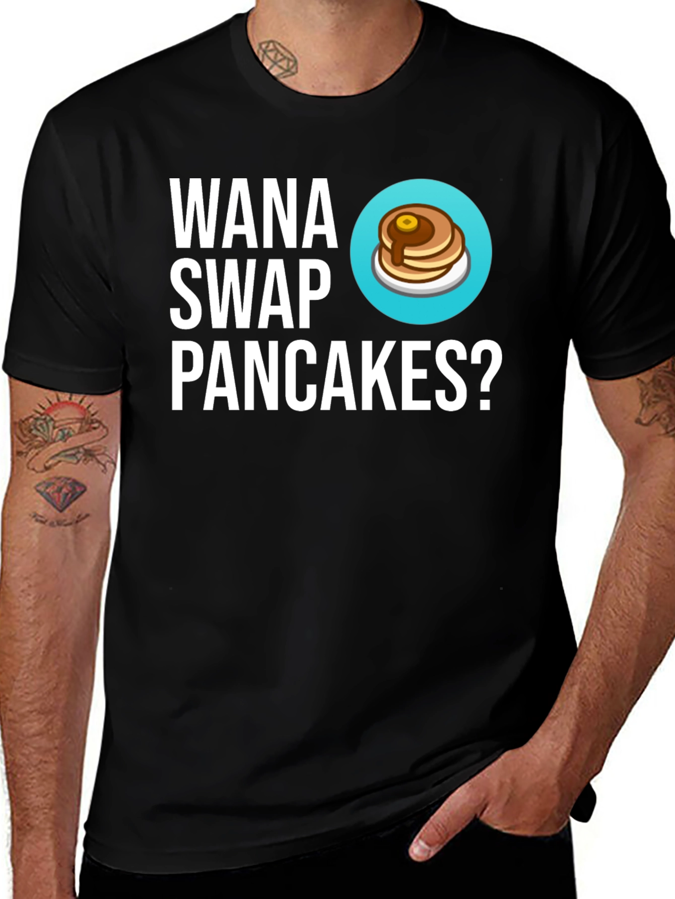 Variant 18 of Wanna Swap Pancakes? Graphic Tee - Unique Gift!