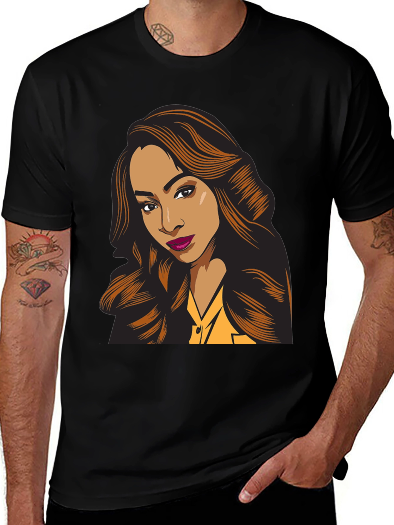 Stylish Graphic Tee - Portrait Design