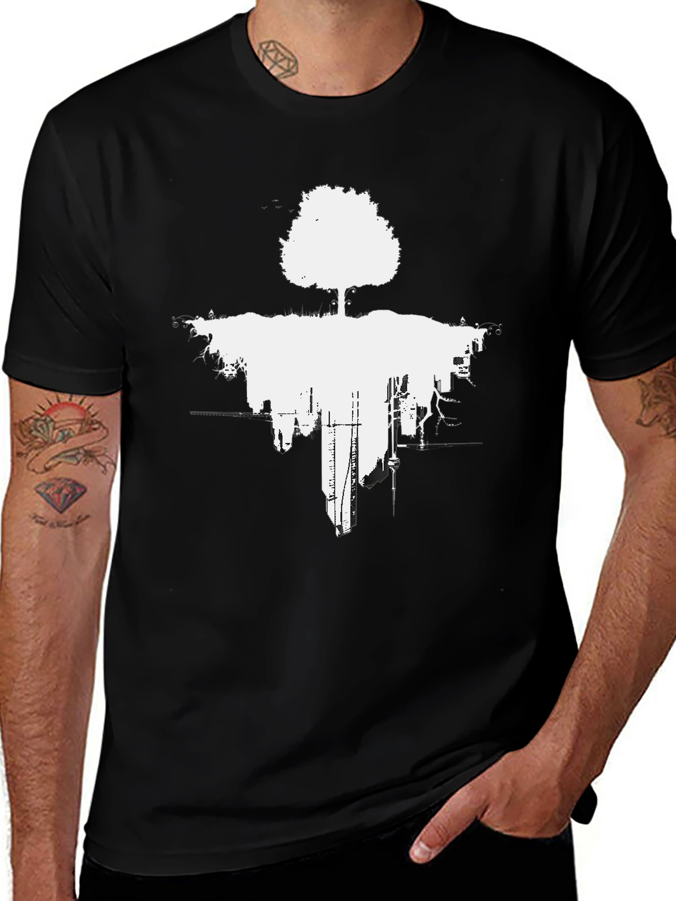 Variant 15 of Abstract Tree Cityscape Graphic Tee