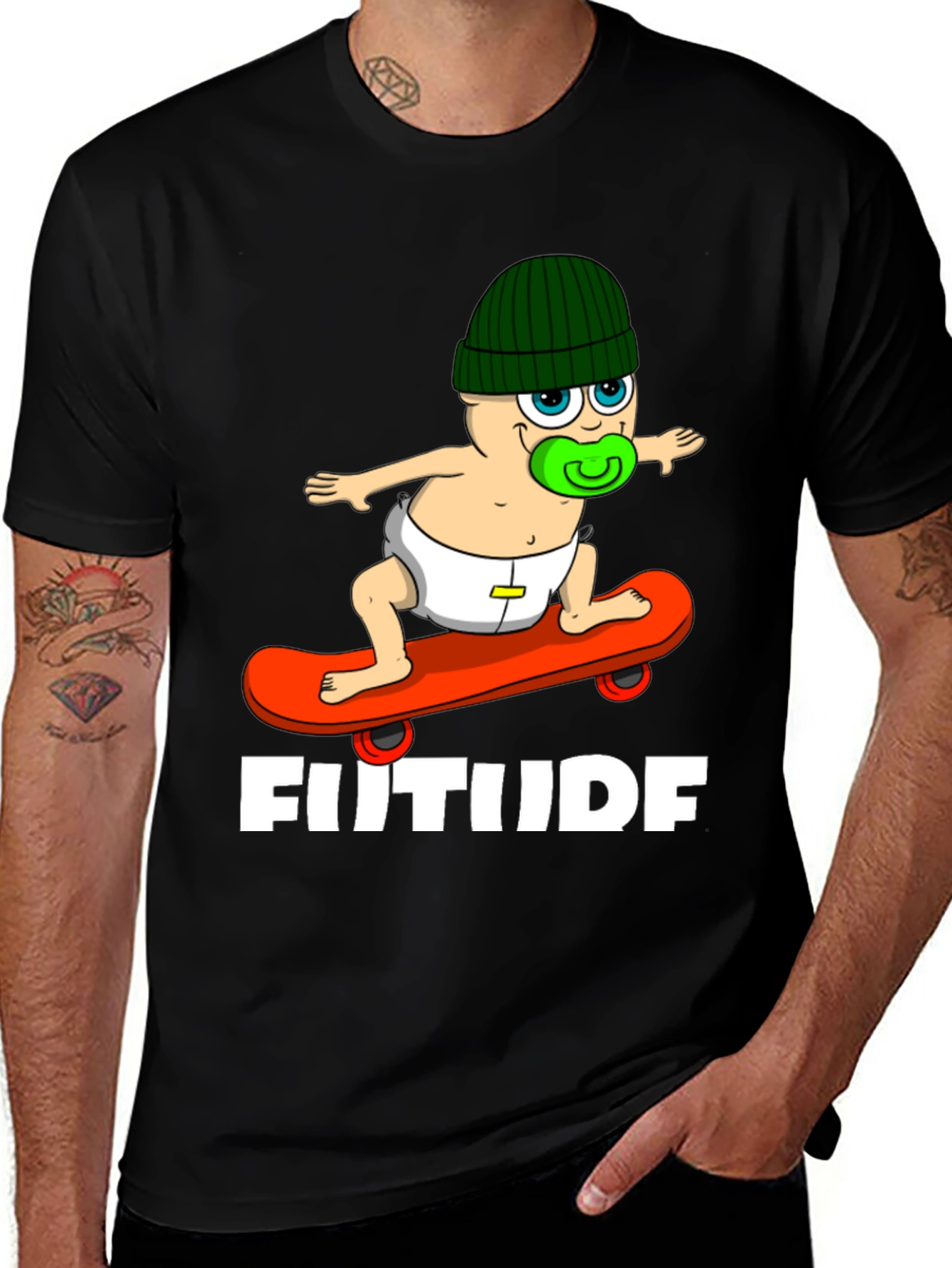 Variant 18 of Future Skateboard Baby Tee - Unique Graphic T-Shirt