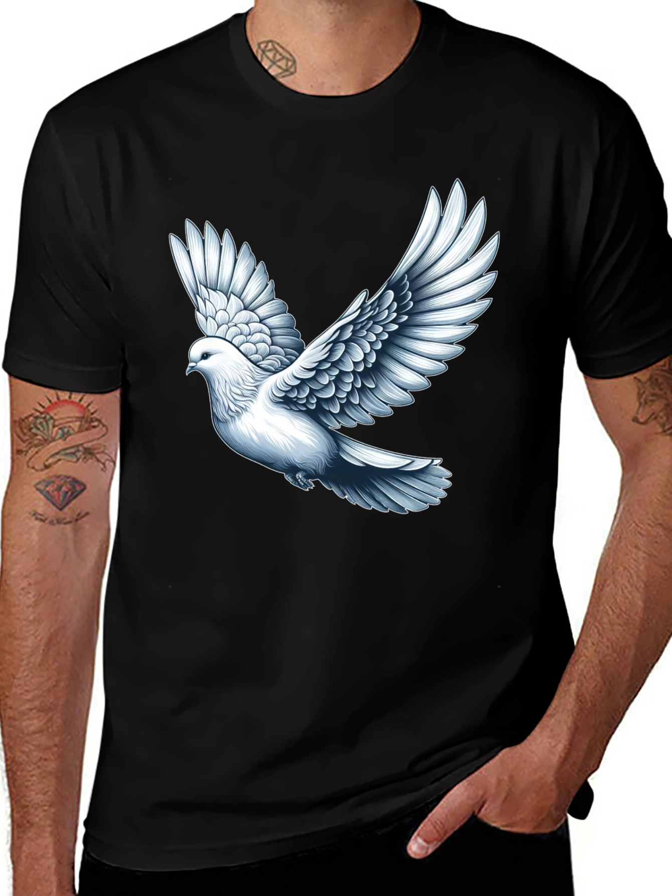 Variant 8 of Dove Graphic Black T-Shirt