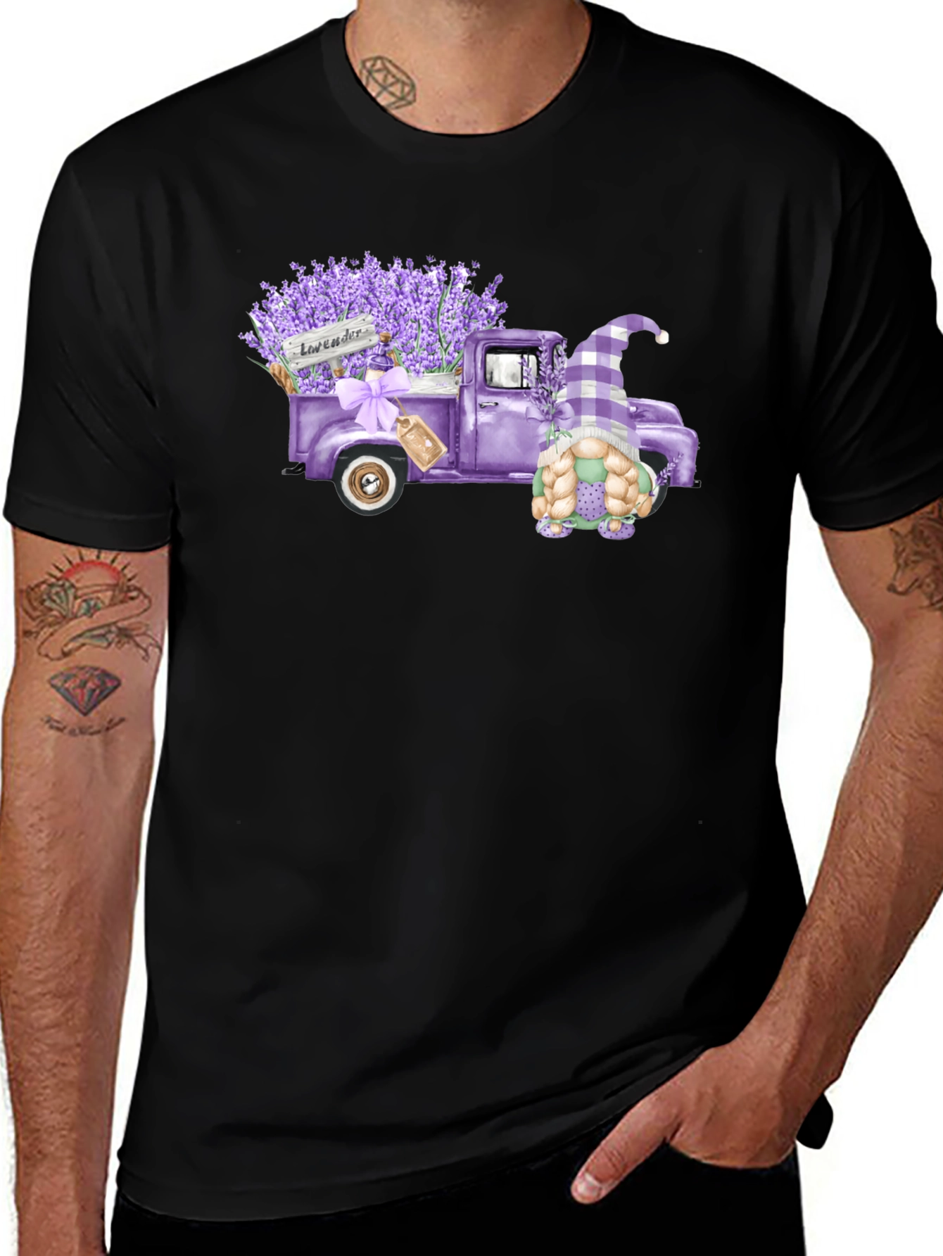 Variant 5 of Lavender Truck Graphic Tee